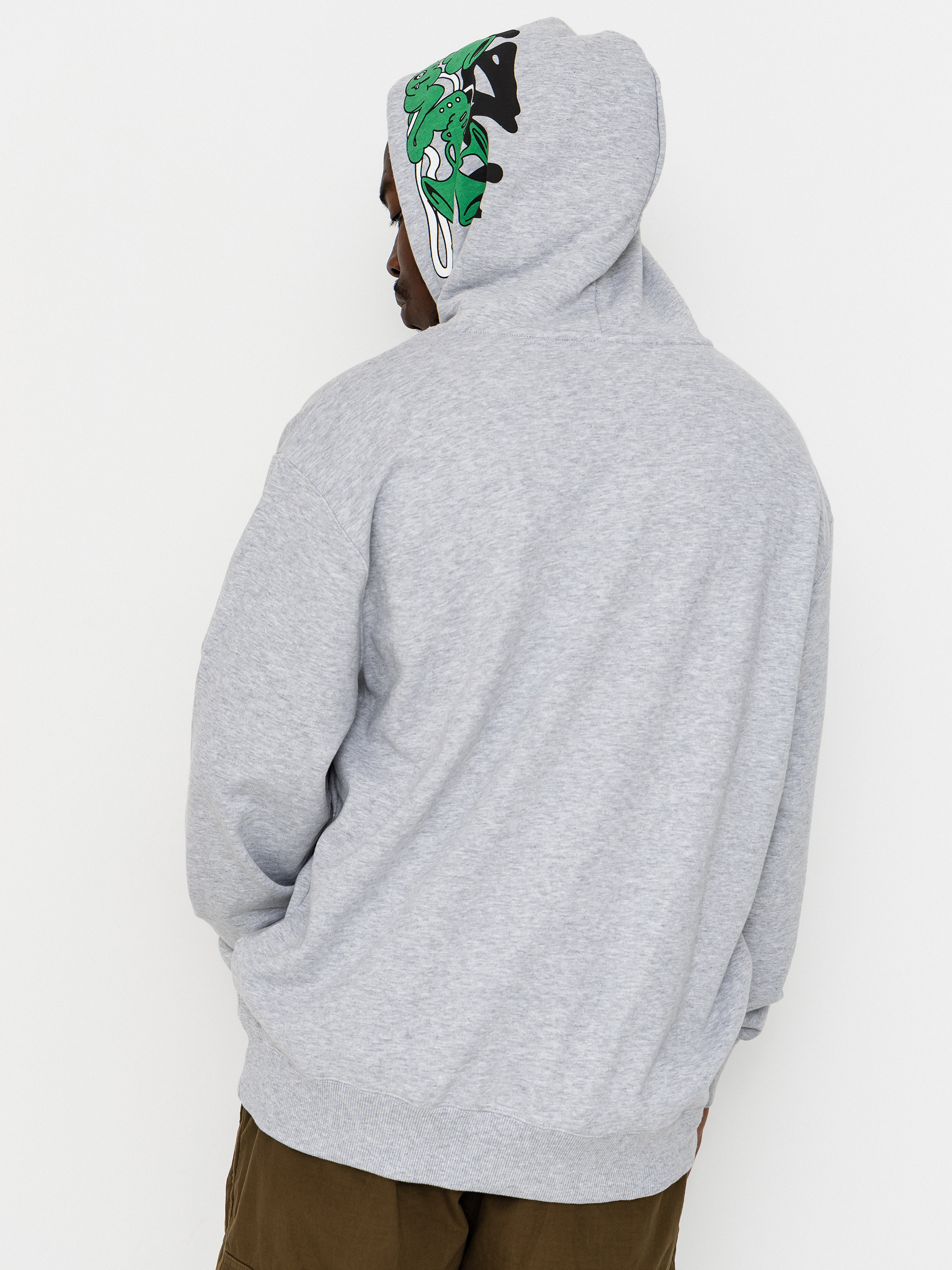 Mikina s kapucňou Element Horn HD (mid grey heather)
