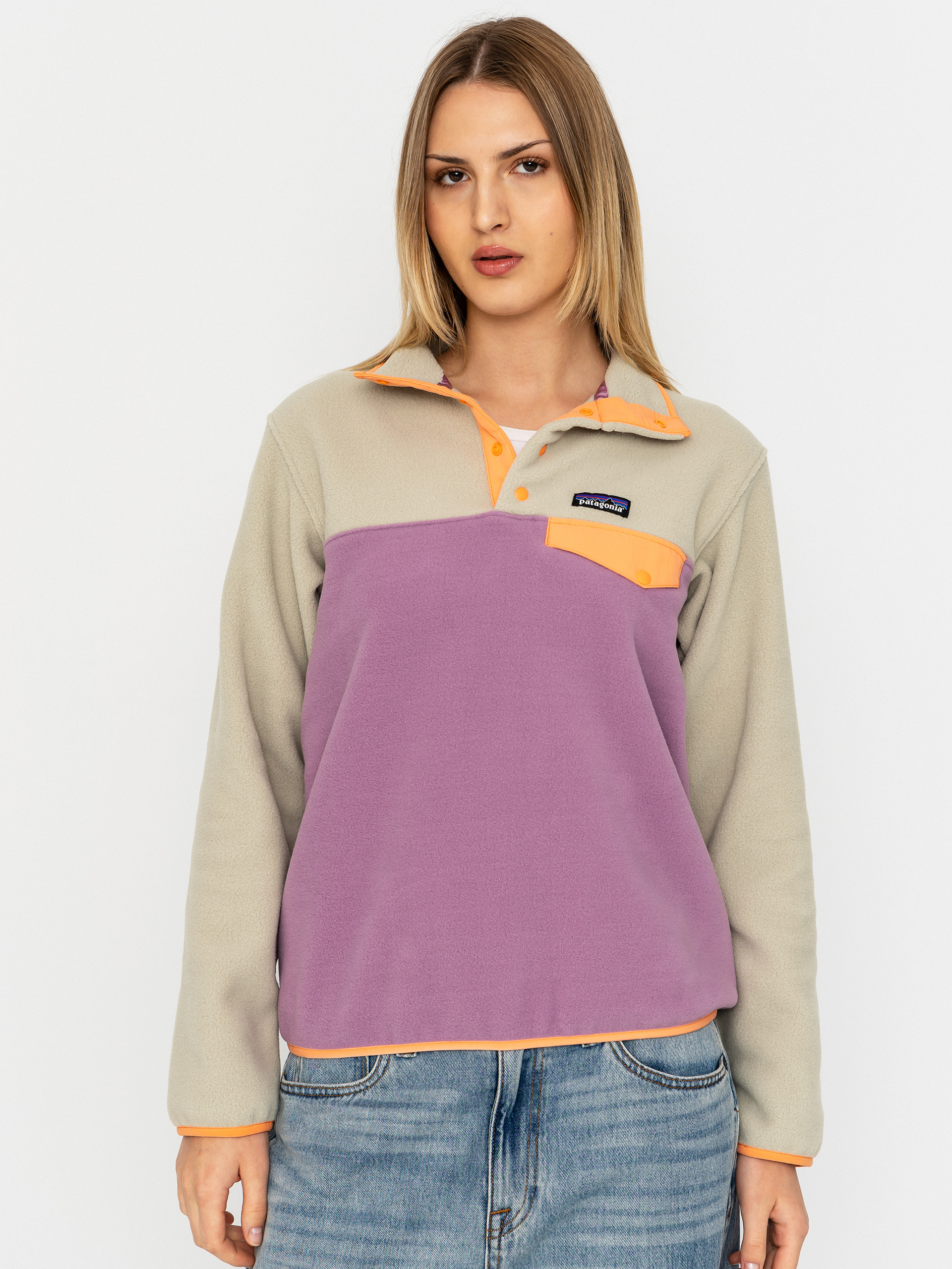 Flísová mikina Patagonia Lightweight Synchilla Snap T Wmn (light violet)
