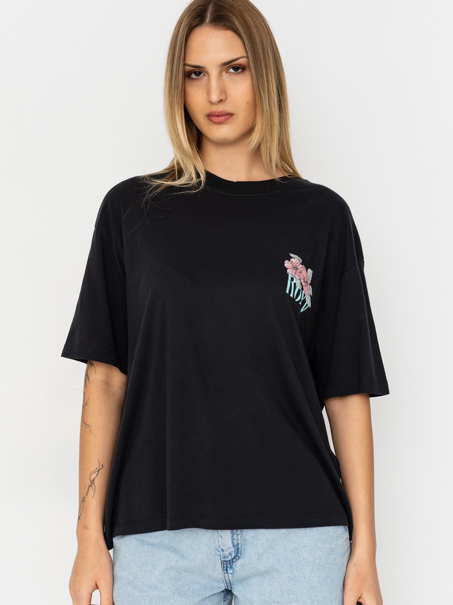 Tričko Roxy Talloversize Washed Wmn (anthracite)