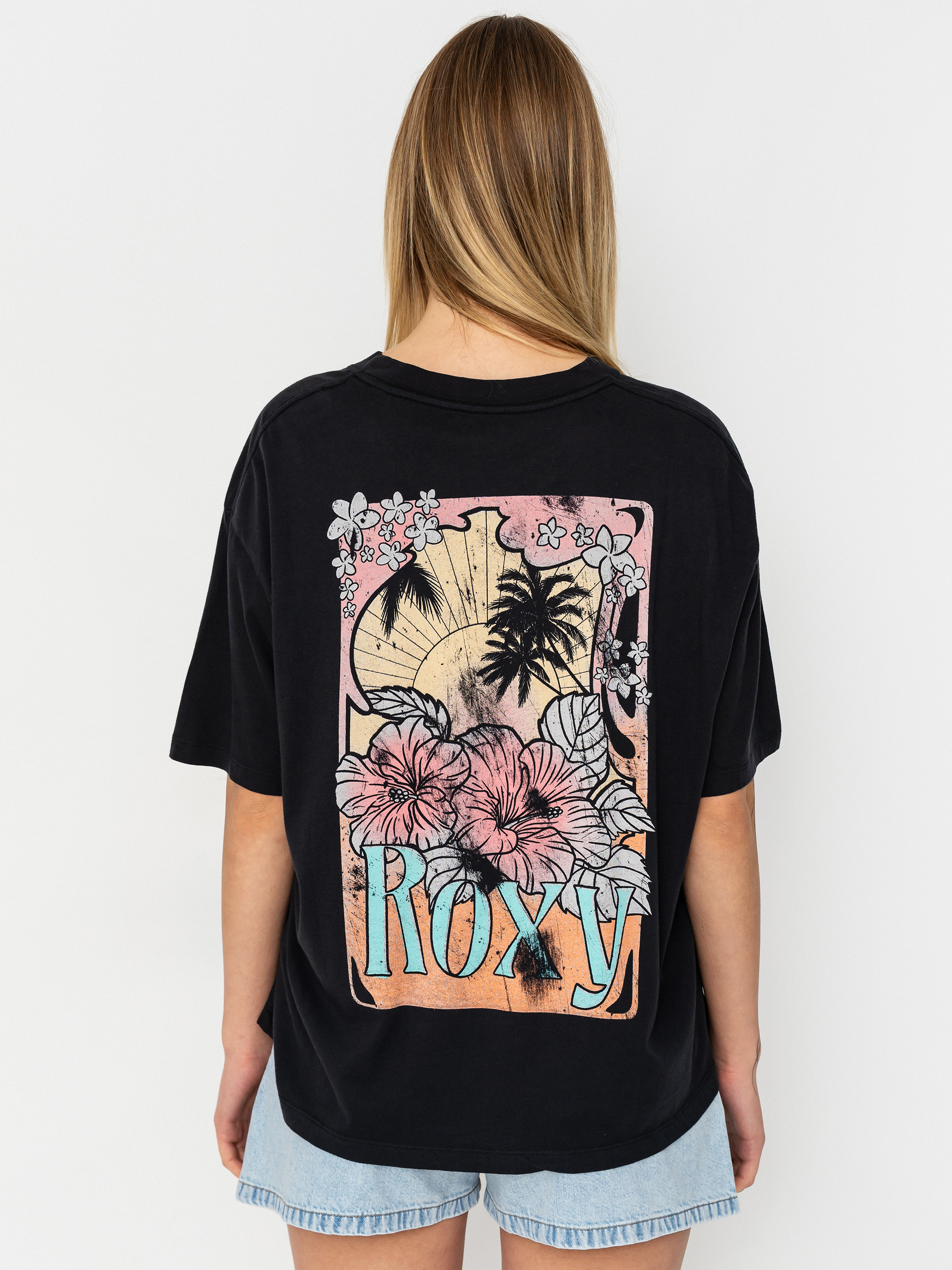Tričko Roxy Talloversize Washed Wmn (anthracite)