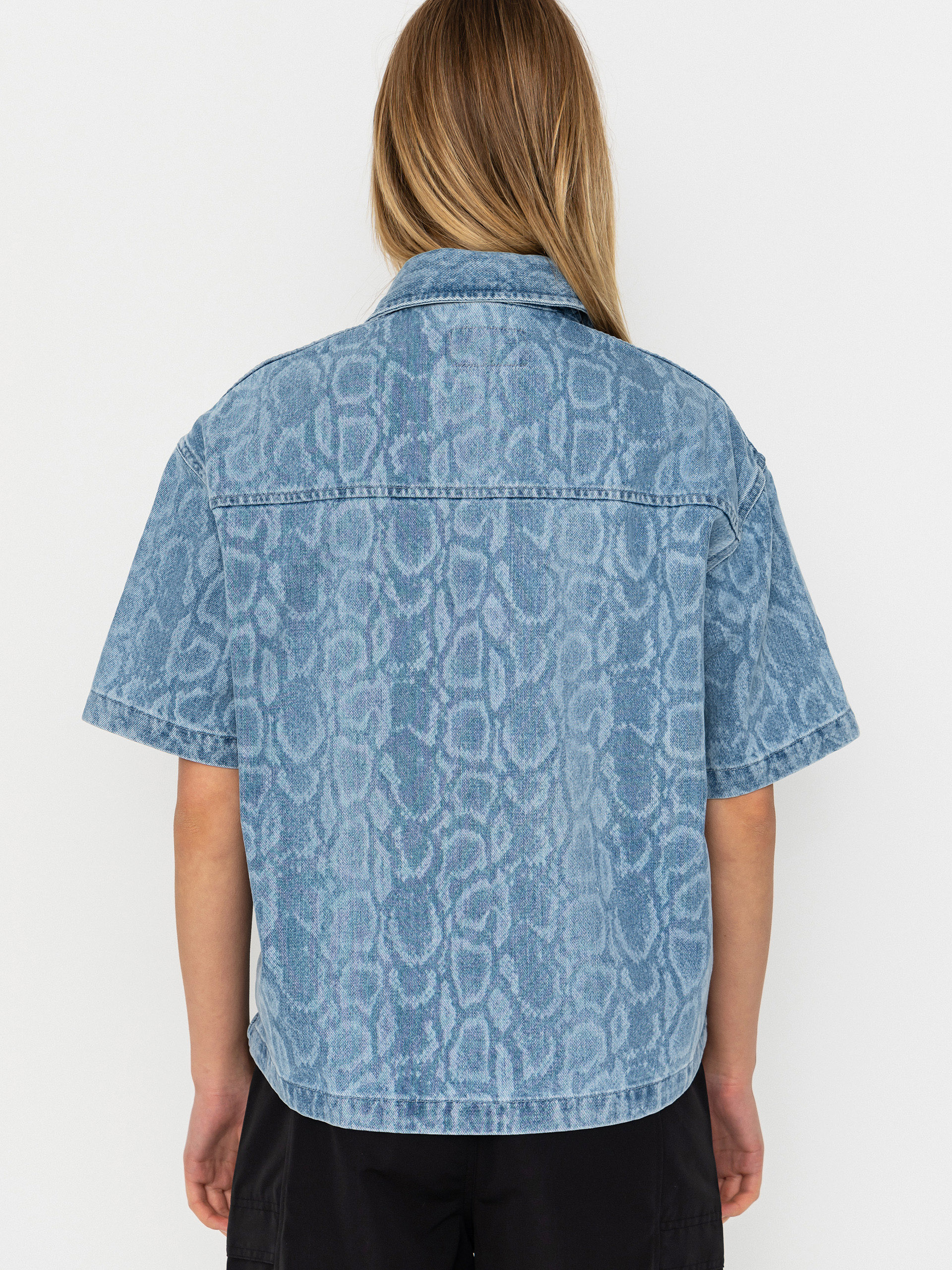 Košeľa Carhartt WIP Snake Lovilia Wmn (snake camo blue)