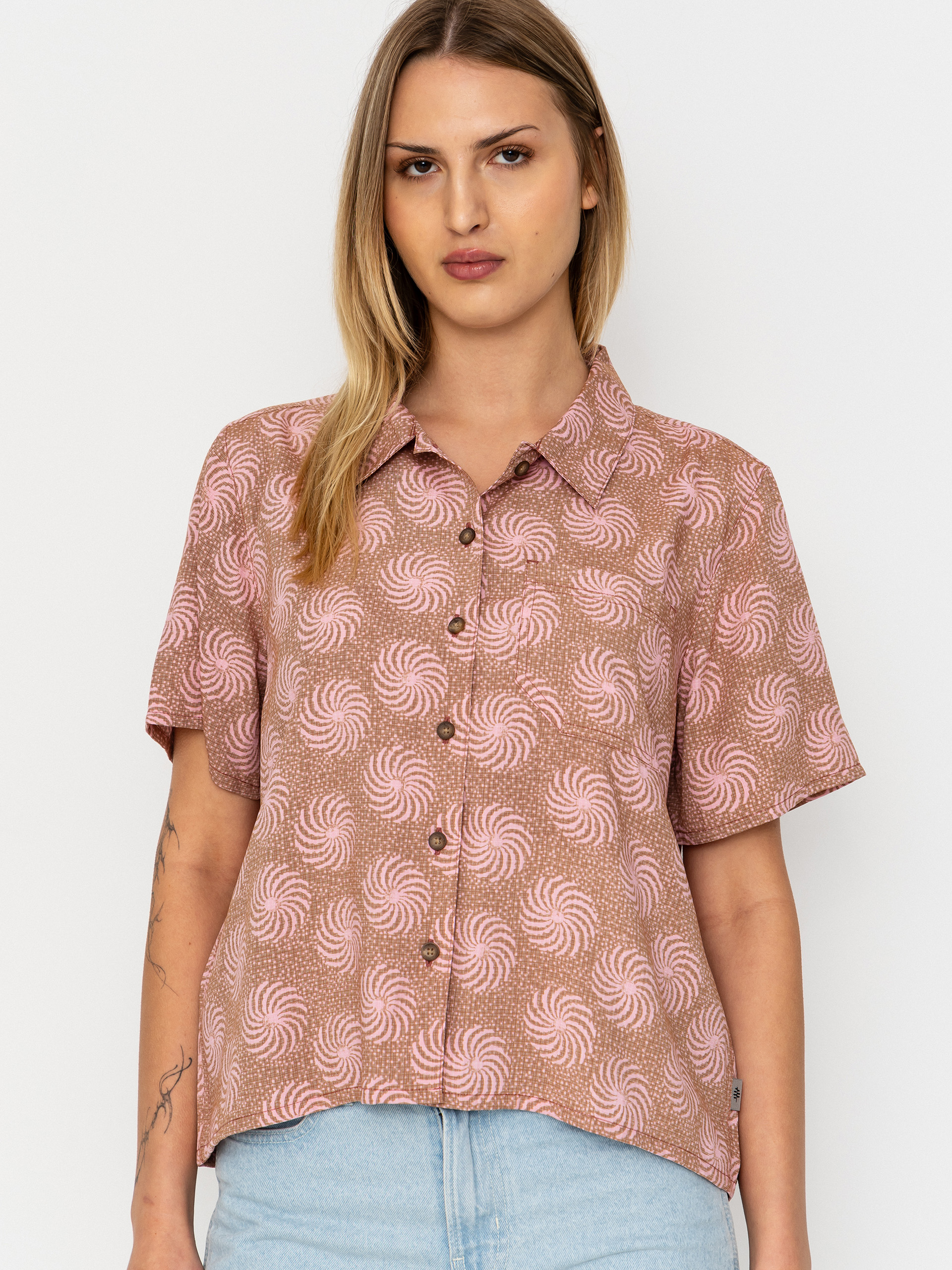 Košeľa Royal Robbins Camino Pucker Wmn (mahogany ray pt)