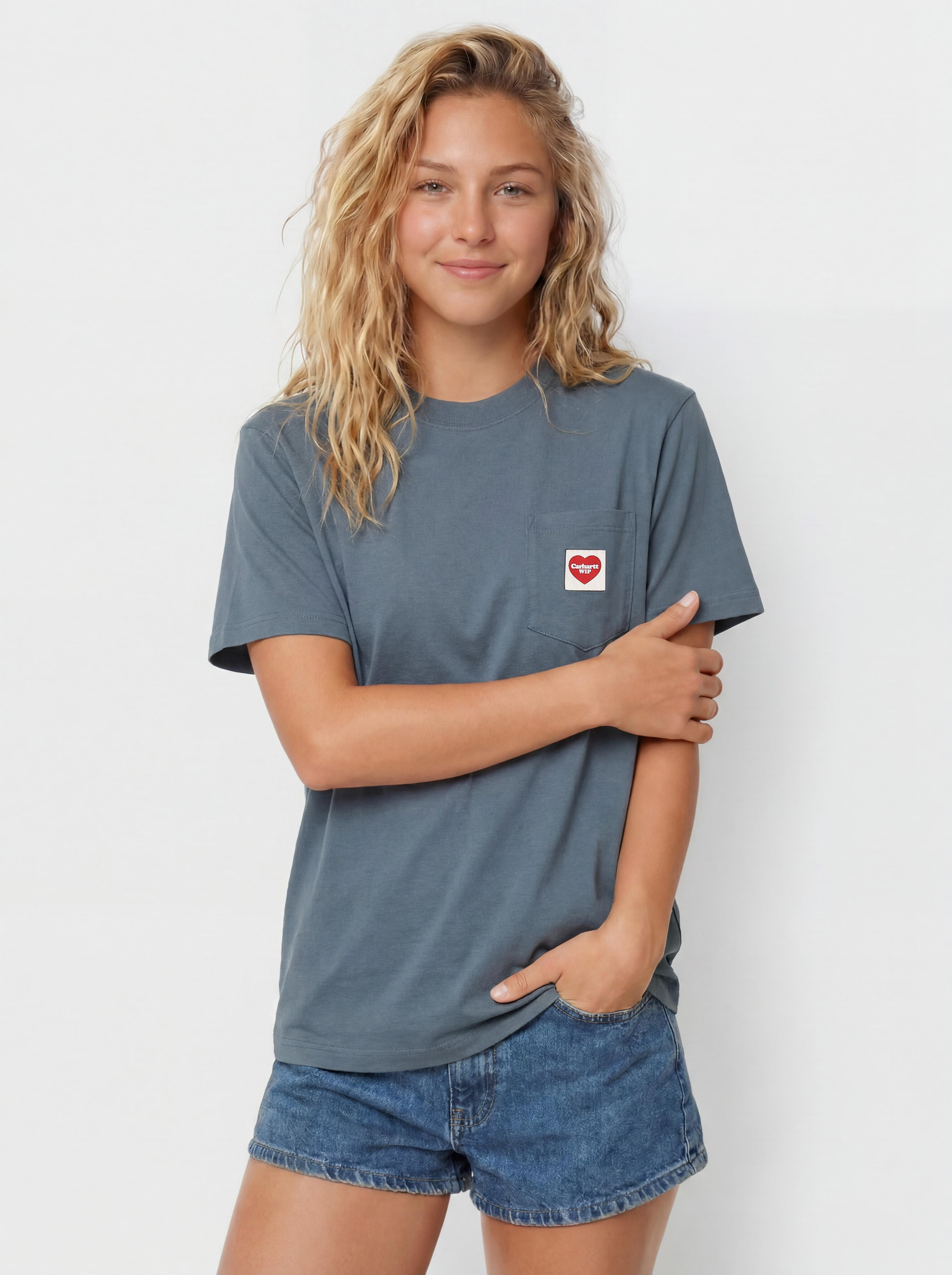 Triu010dko Carhartt WIP Pocket Heart Wmn (cozy blue/red)