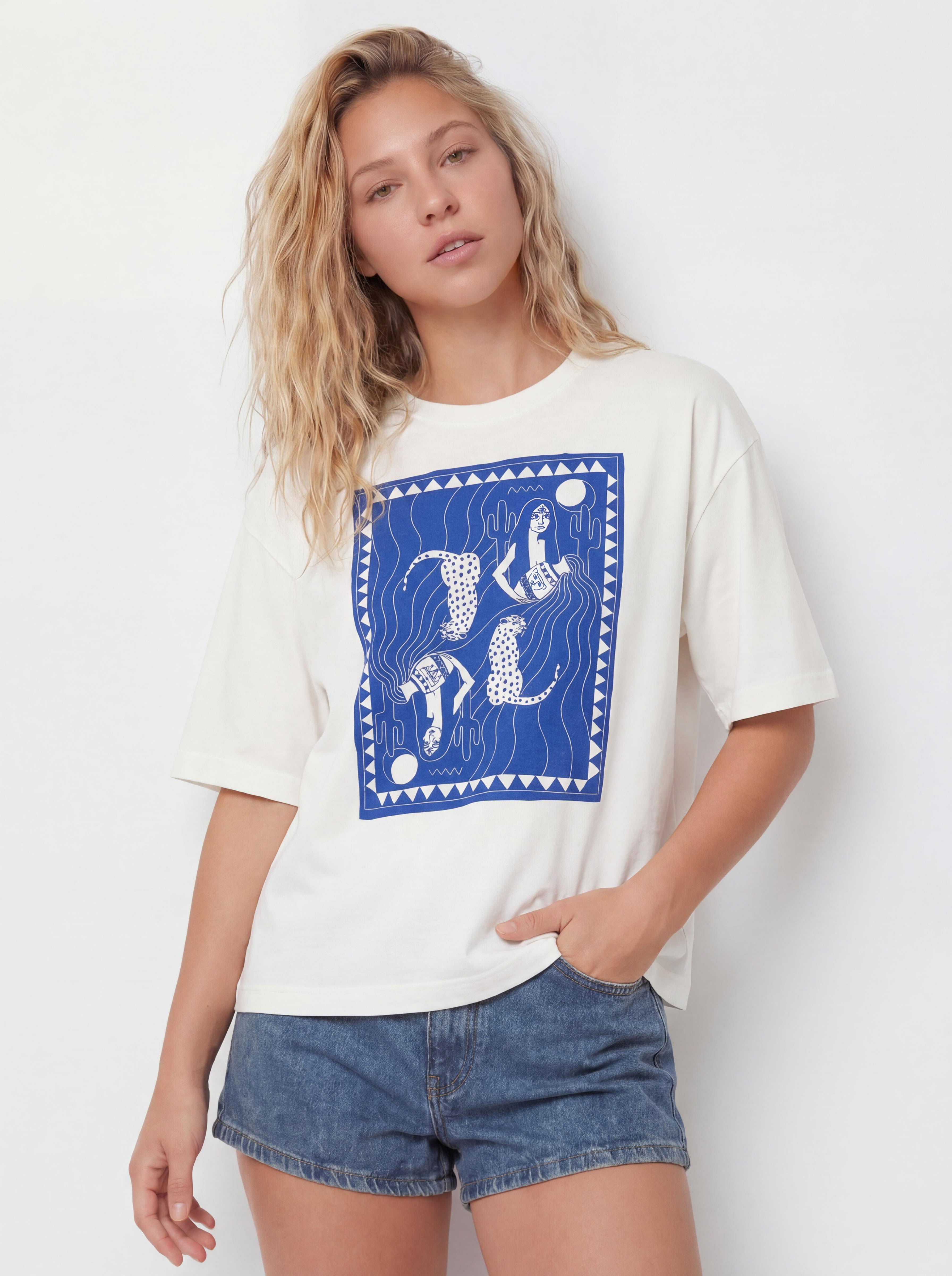Tričko Surf Inc Aqua (vintage white)