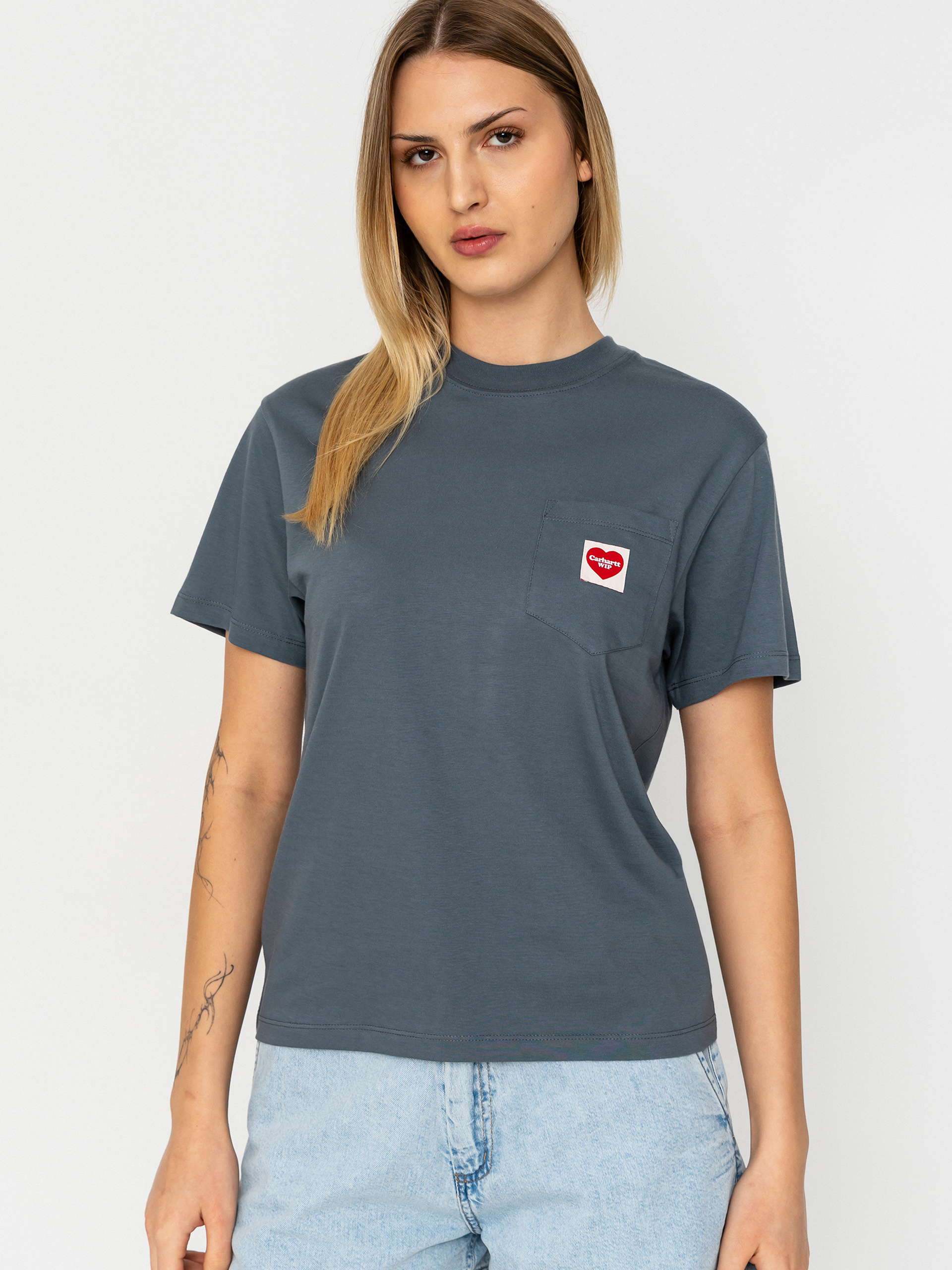 Triu010dko Carhartt WIP Pocket Heart Wmn (cozy blue/red)