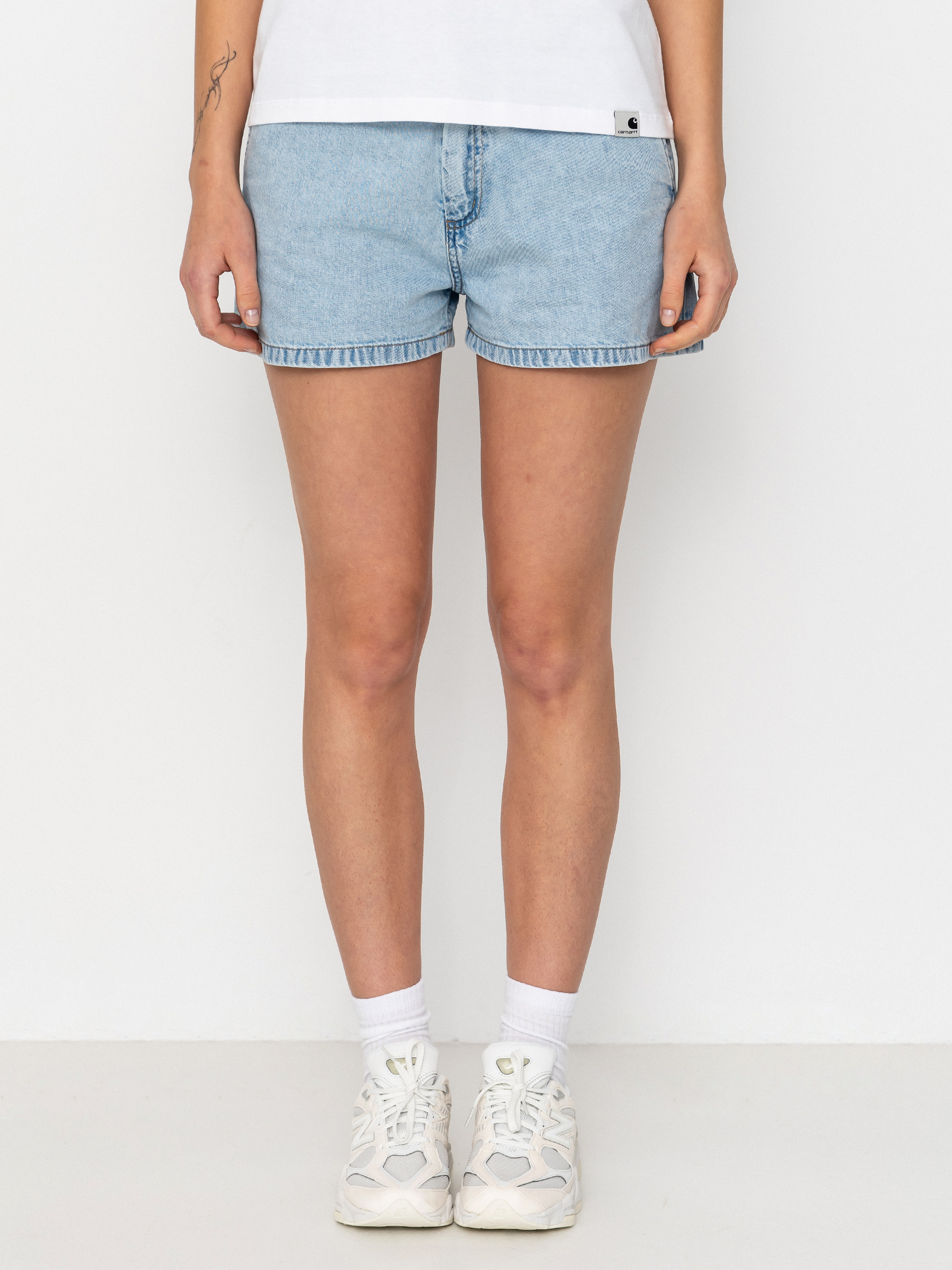 Kraťasy Carhartt WIP Lova Wmn (blue stone bleached)