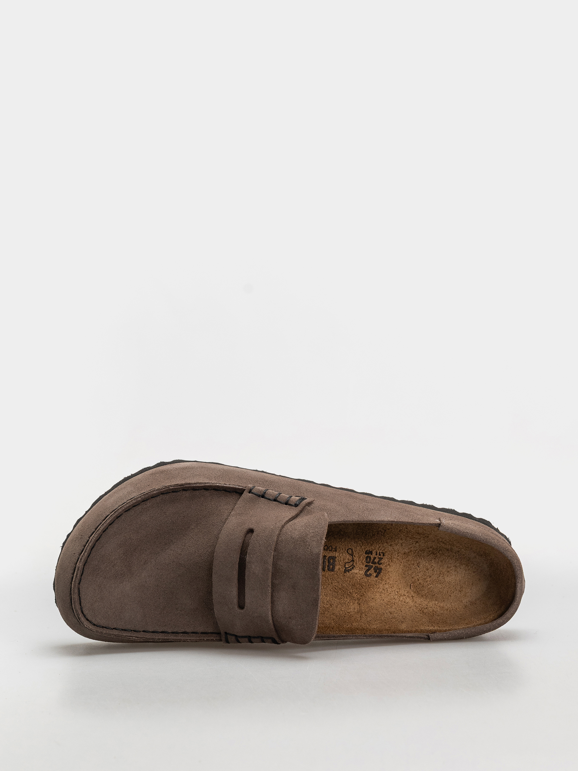 Šľapky Birkenstock Naples Wrapped Suede Leather Regular (concrete gray)