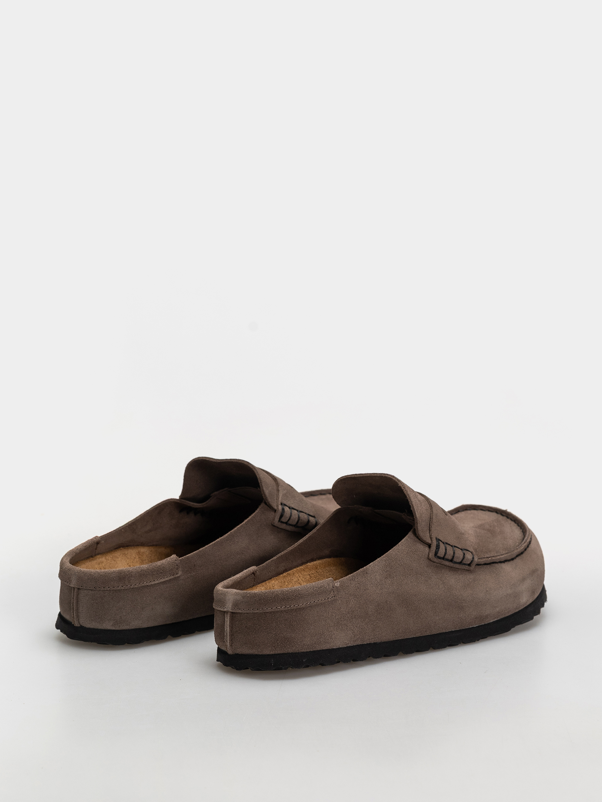 Šľapky Birkenstock Naples Wrapped Suede Leather Regular (concrete gray)