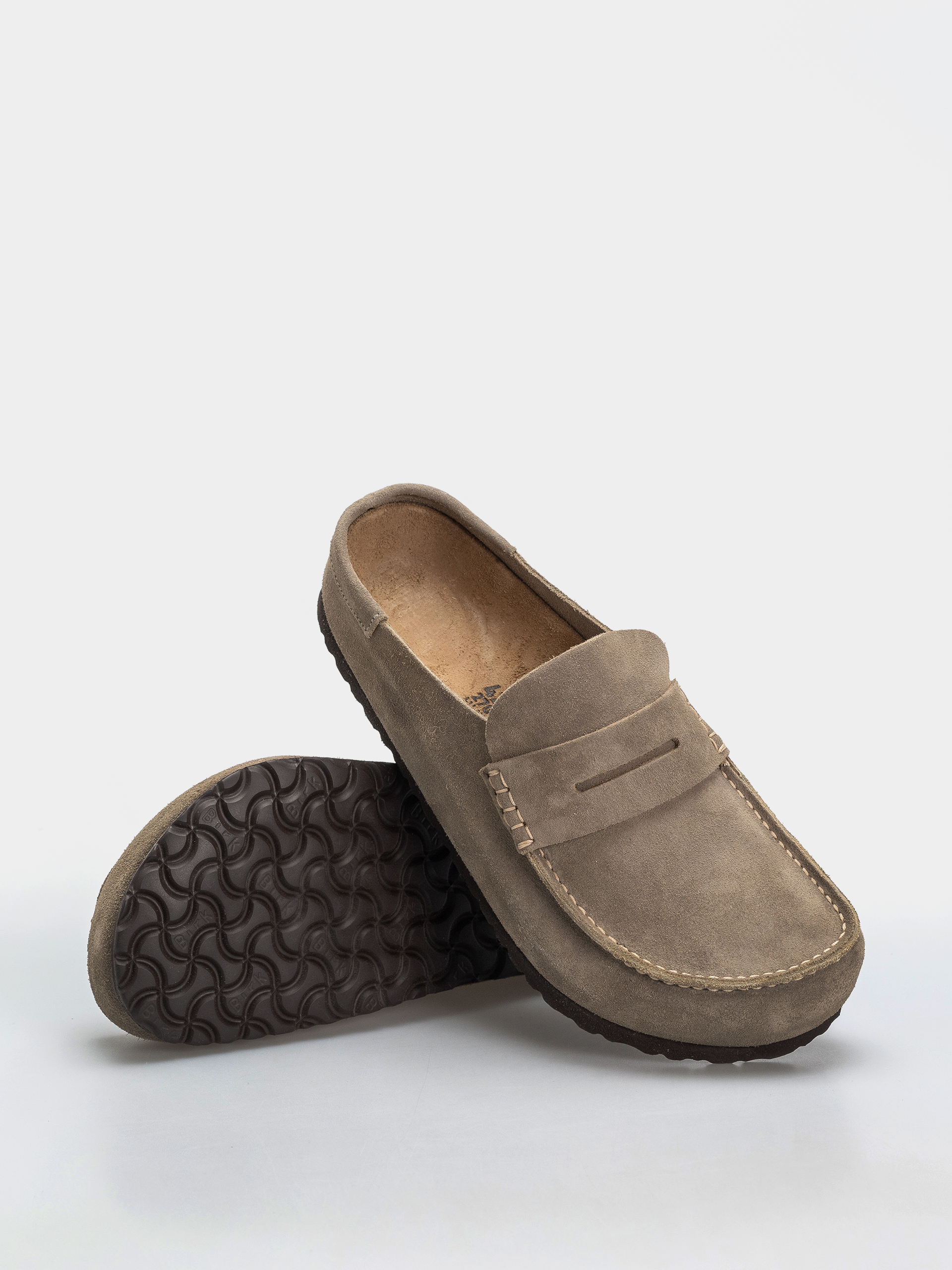 Šľapky Birkenstock Naples Wrapped Suede Leather Regular (taupe)
