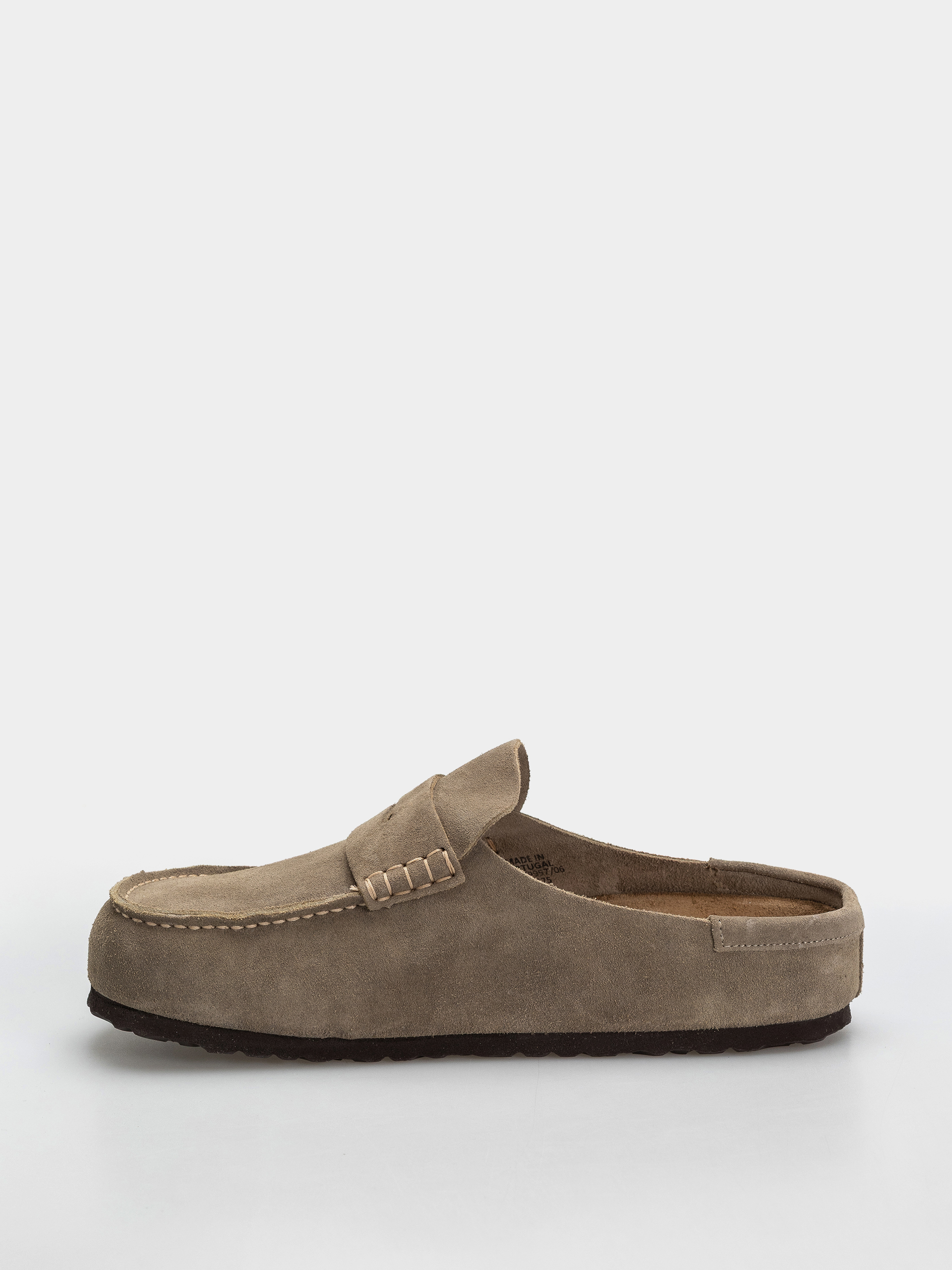 Šľapky Birkenstock Naples Wrapped Suede Leather Regular (taupe)