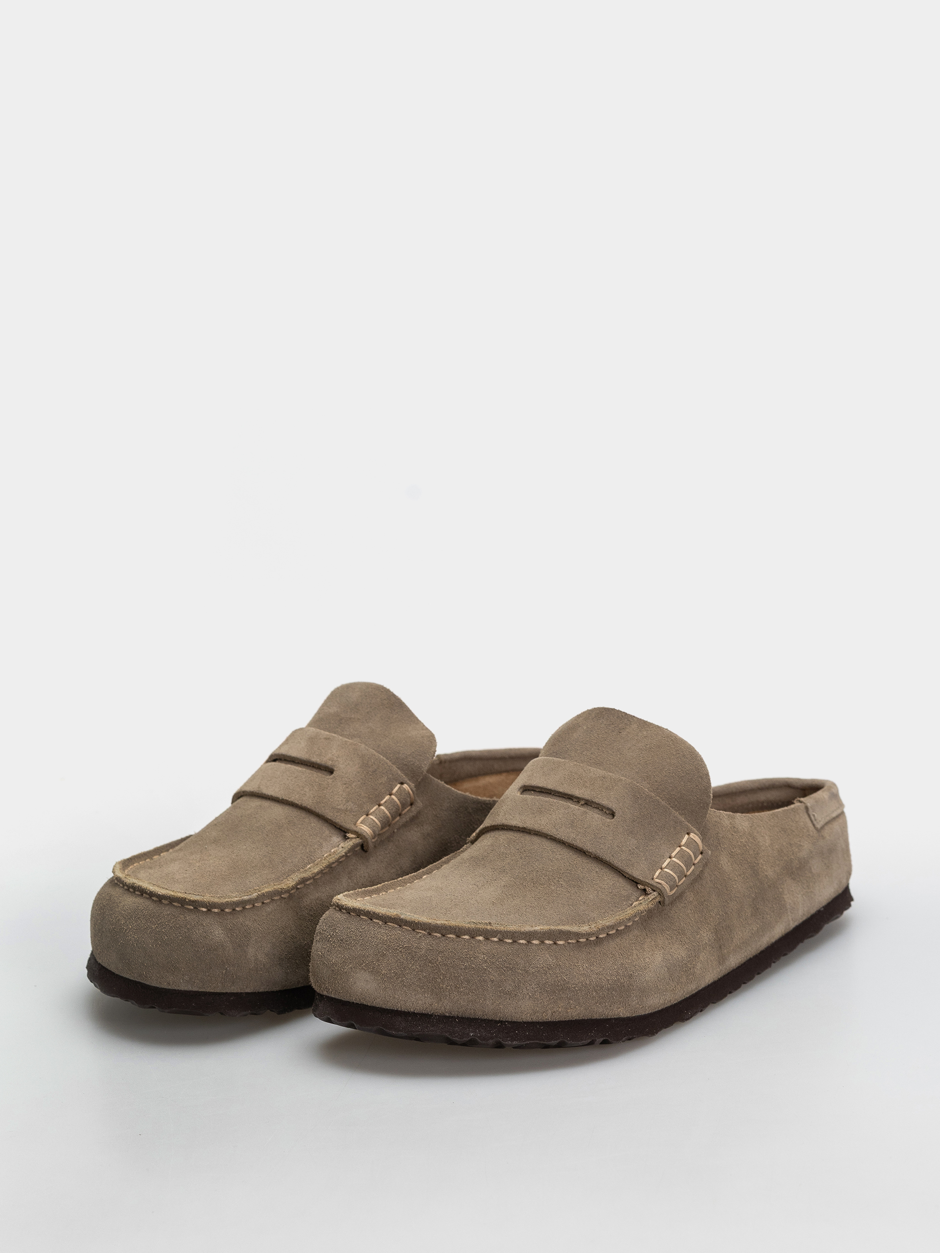 Šľapky Birkenstock Naples Wrapped Suede Leather Regular (taupe)