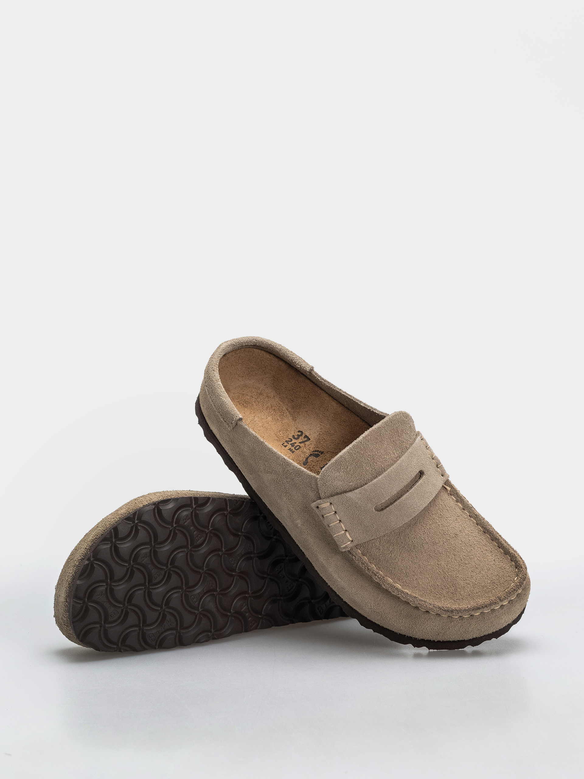 Šľapky Birkenstock Naples Wrapped Suede Leather Narrow (taupe)