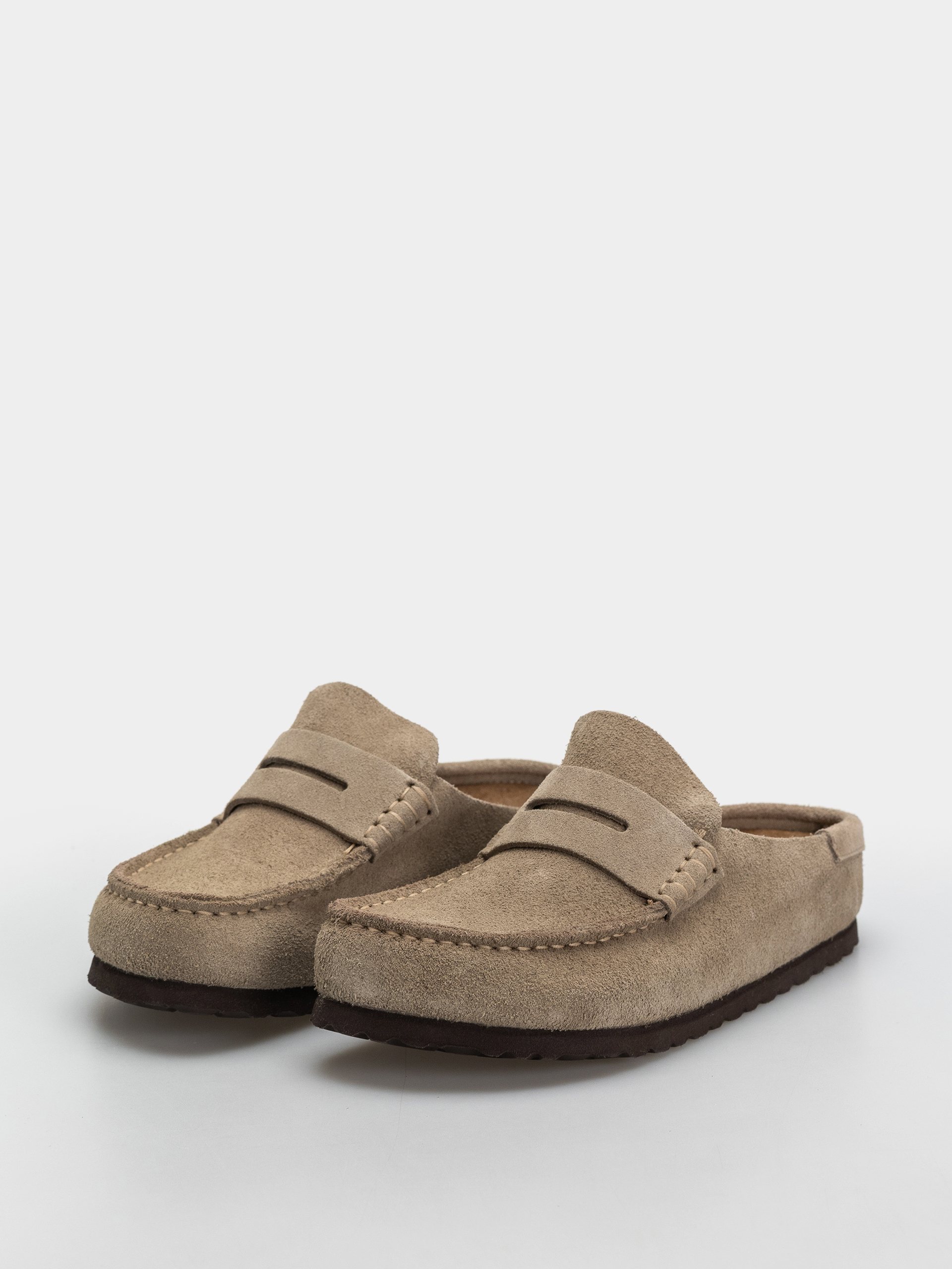 Šľapky Birkenstock Naples Wrapped Suede Leather Narrow (taupe)
