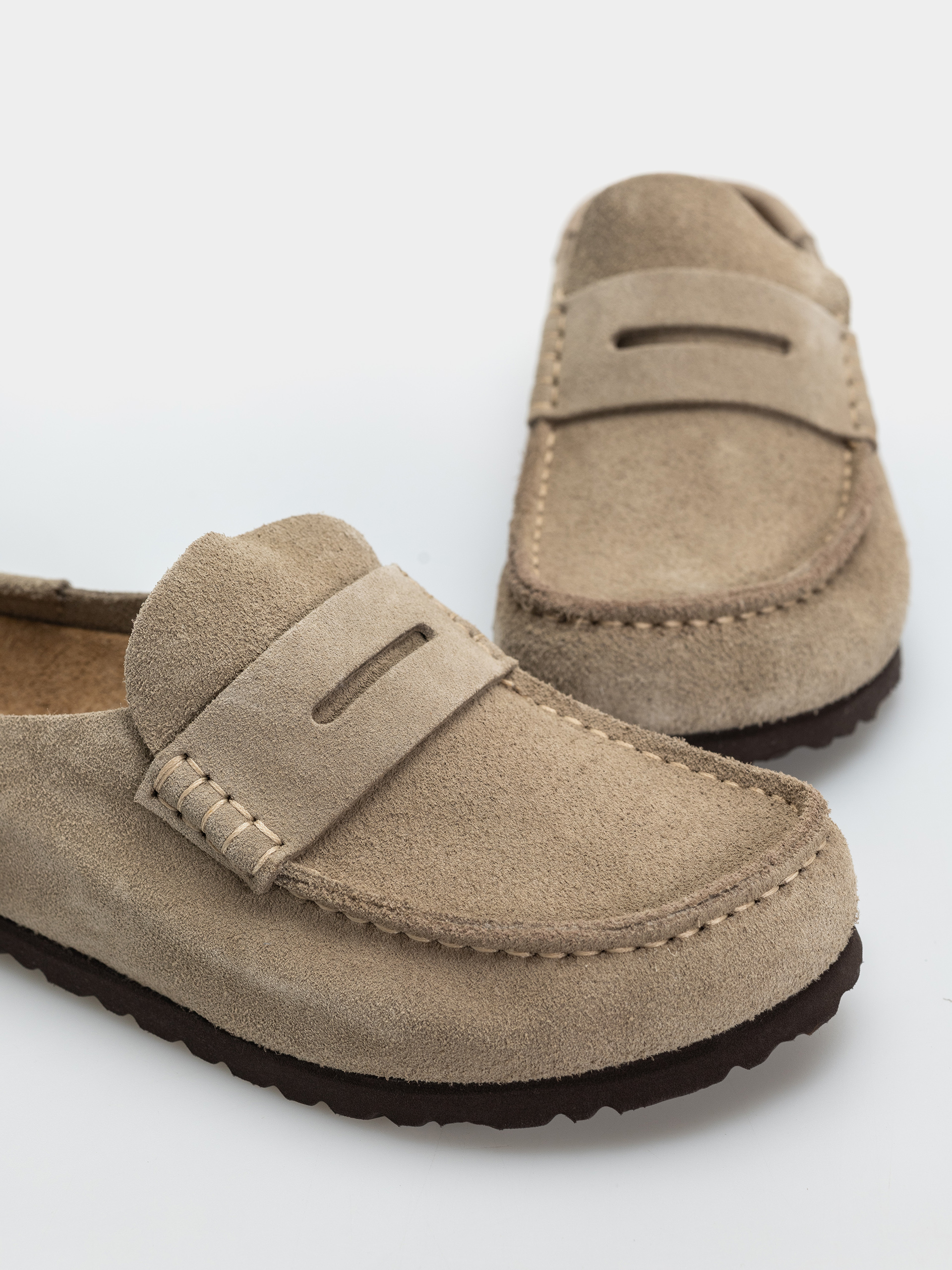 Šľapky Birkenstock Naples Wrapped Suede Leather Narrow (taupe)