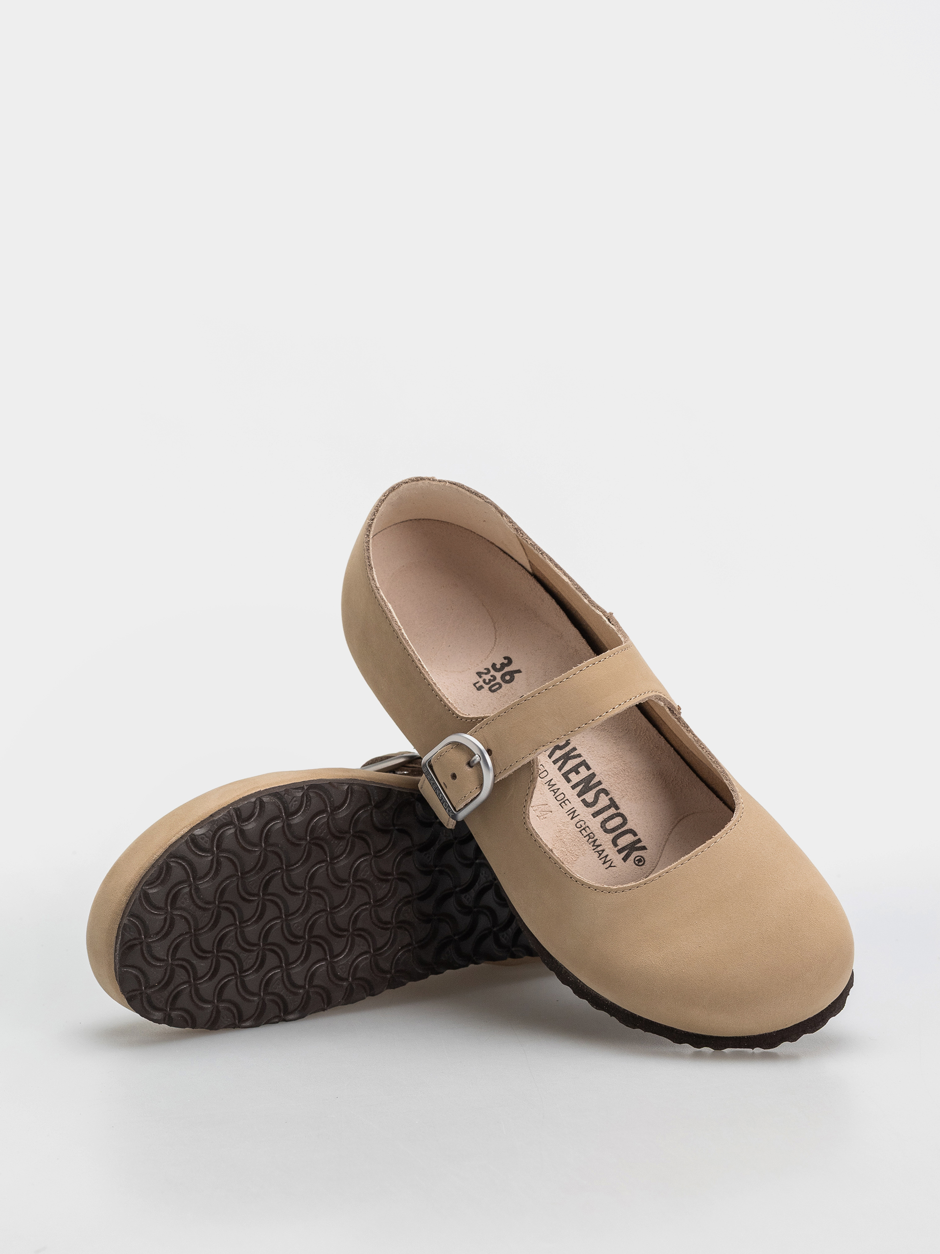 Šľapky Birkenstock Santa Clarita Nubuck Leather Narrow Wmn (sandcastle)