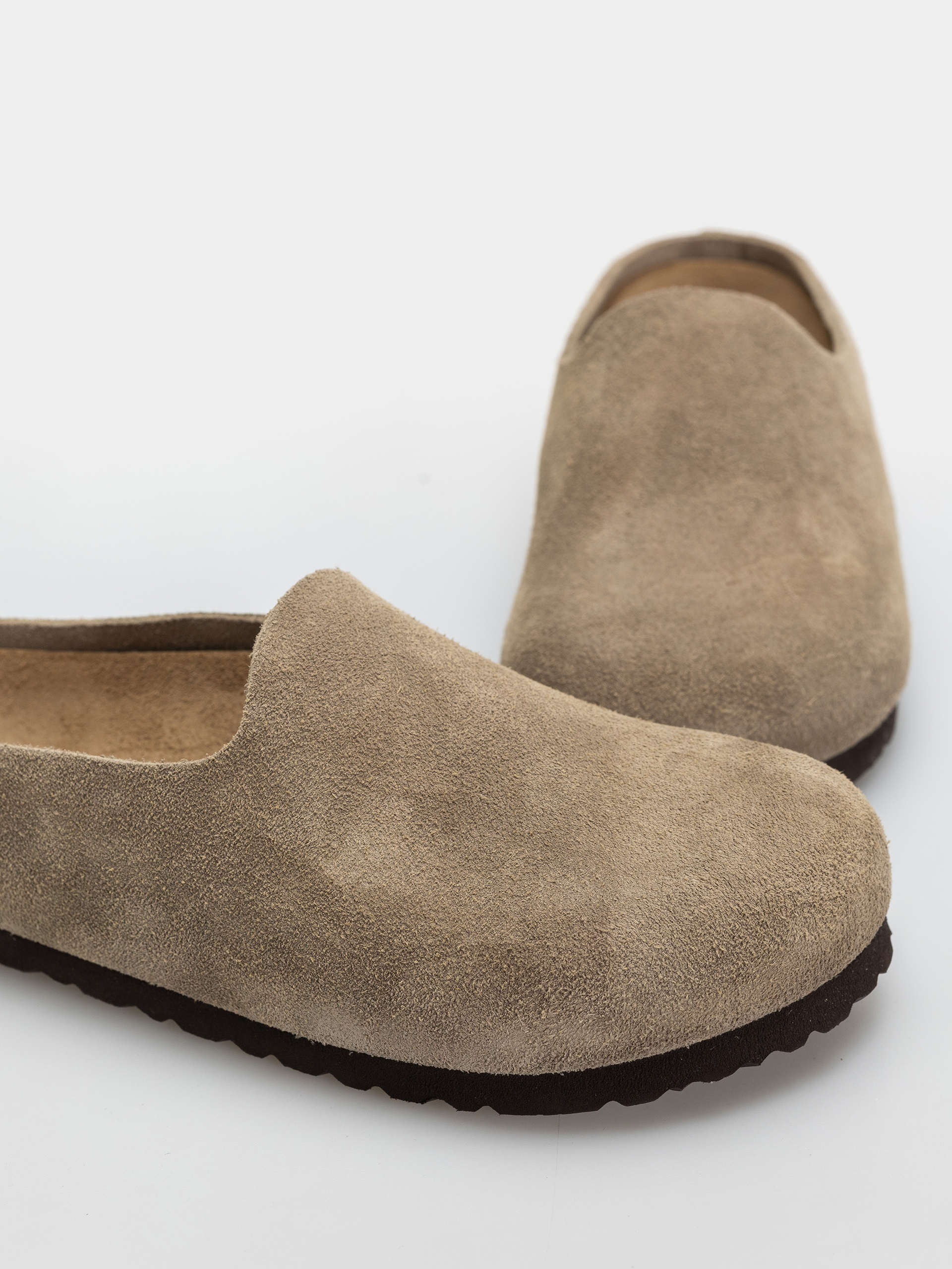 Šľapky Birkenstock Amsterdam Wrapped Suede Leather Narrow (taupe)