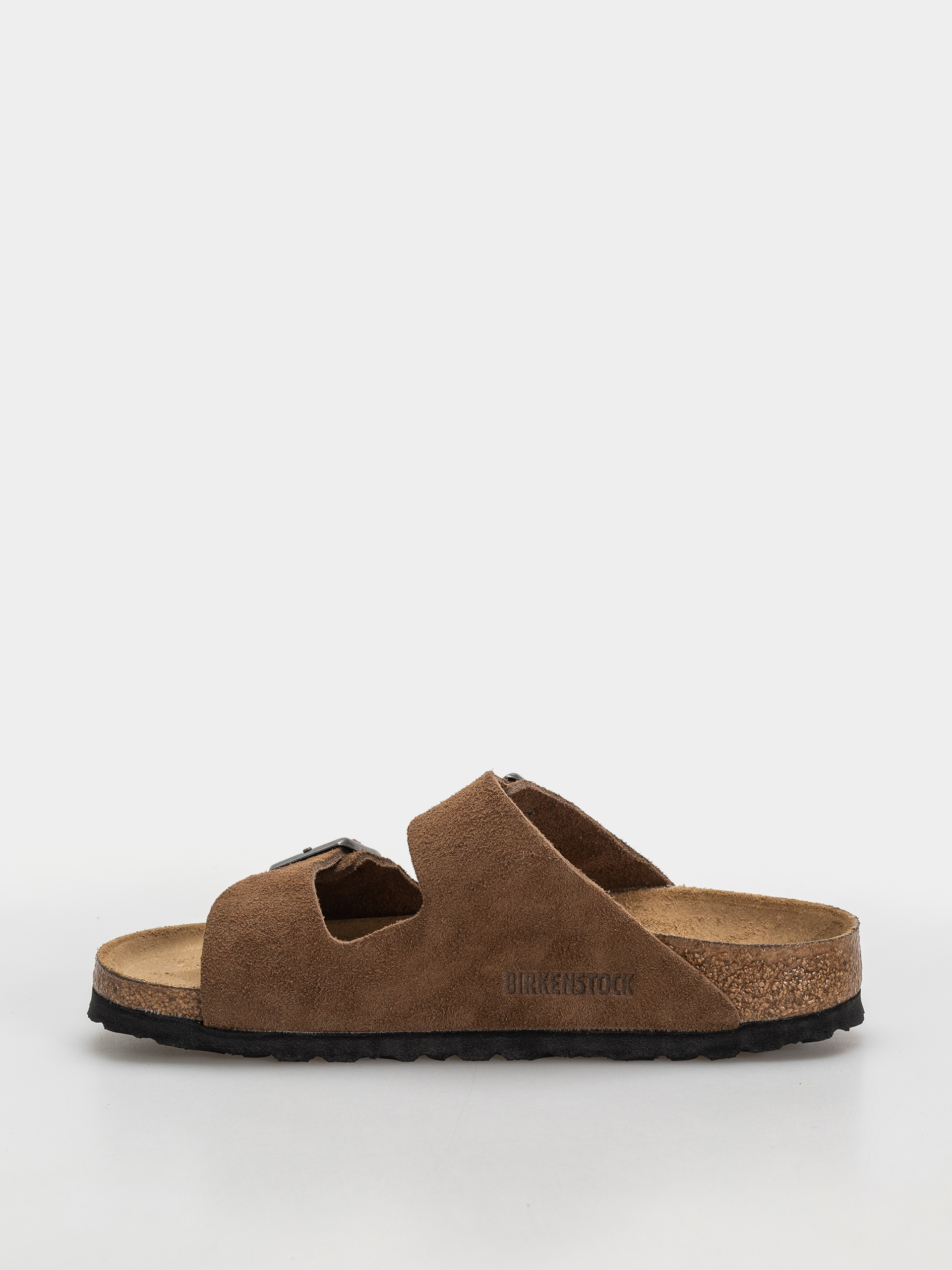 Šľapky Birkenstock Arizona Suede Leather Narrow (dark tea)