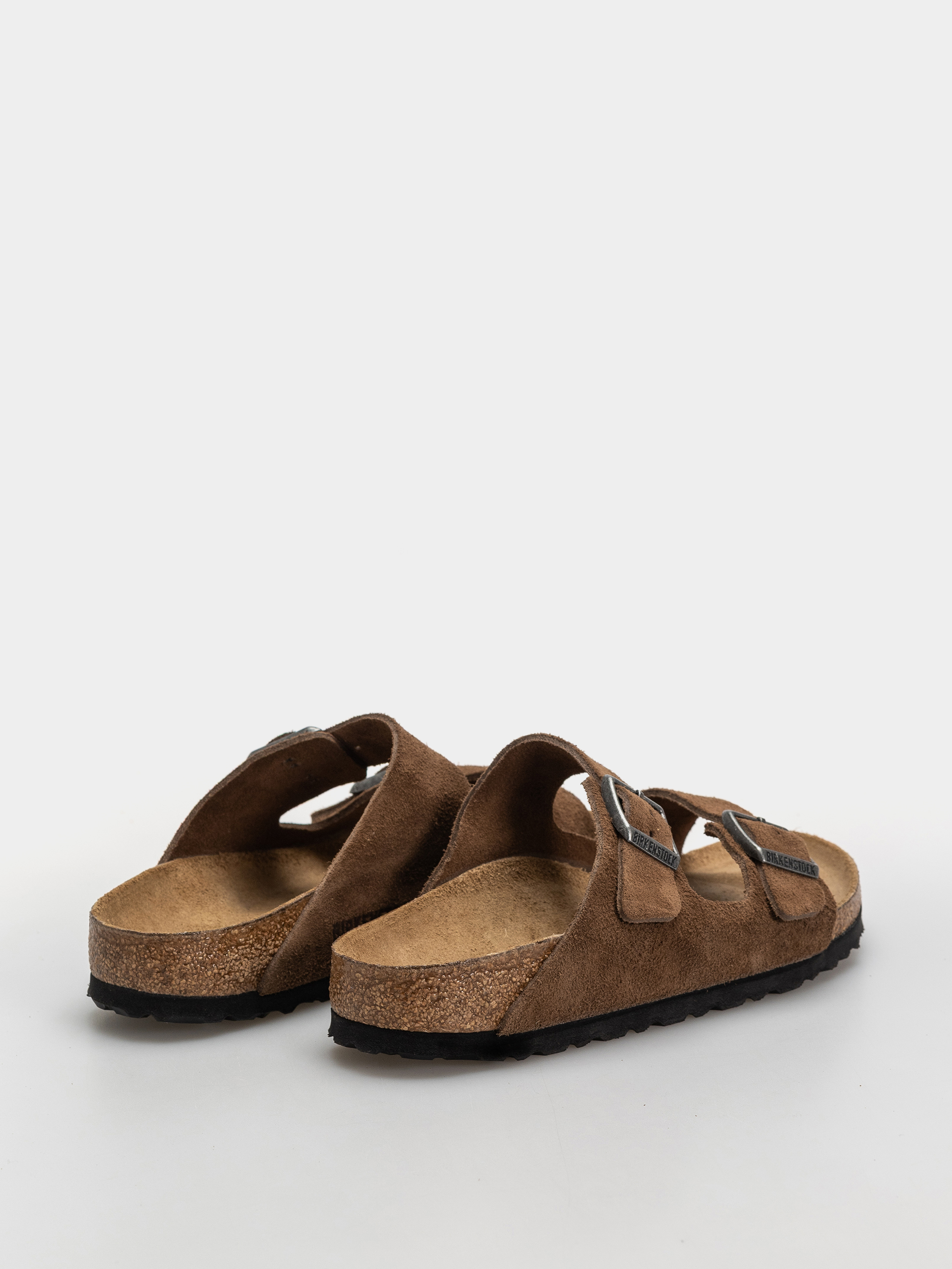 Šľapky Birkenstock Arizona Suede Leather Narrow (dark tea)