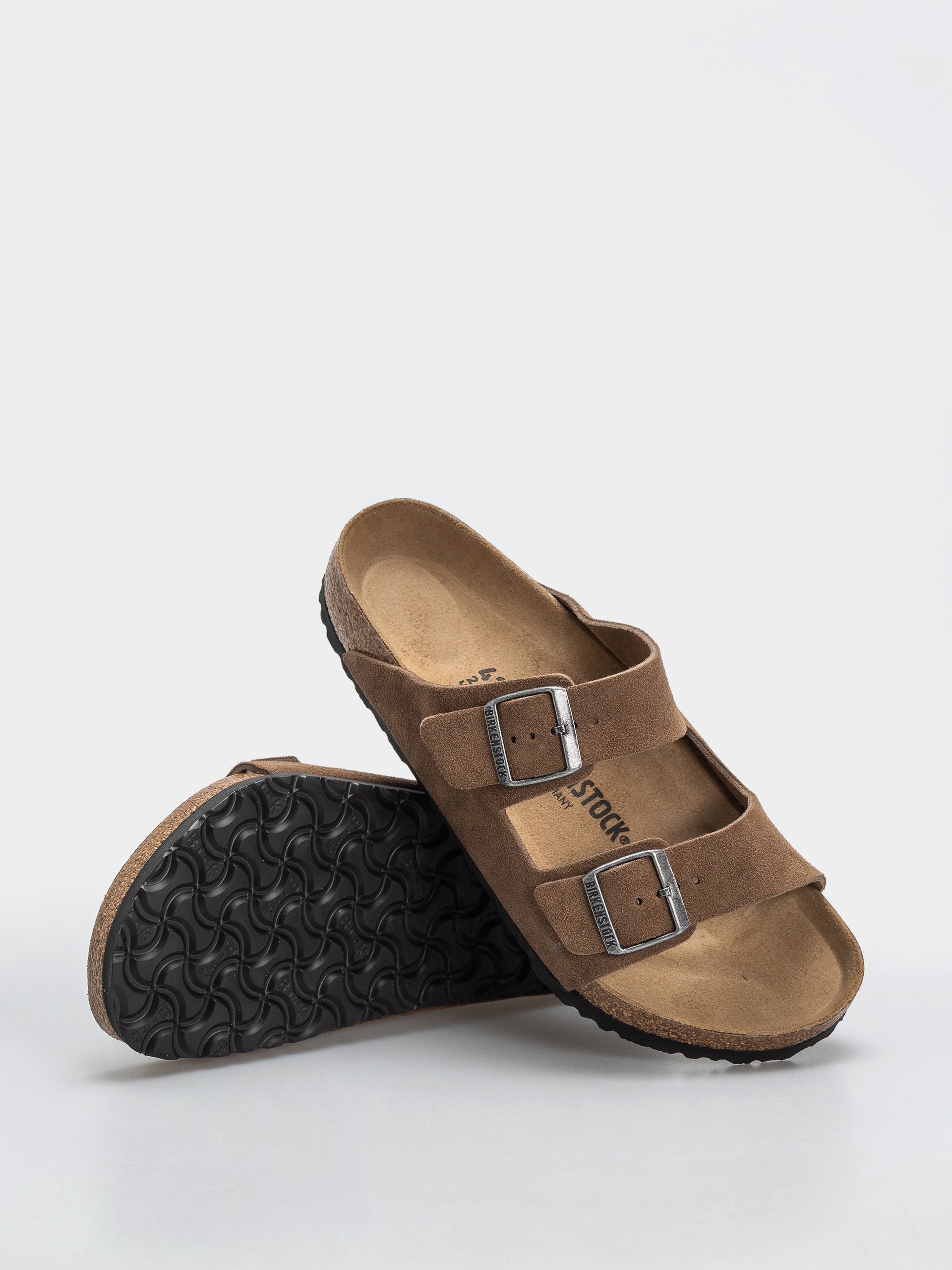 Šľapky Birkenstock Arizona Suede Leather Regular (dark tea)