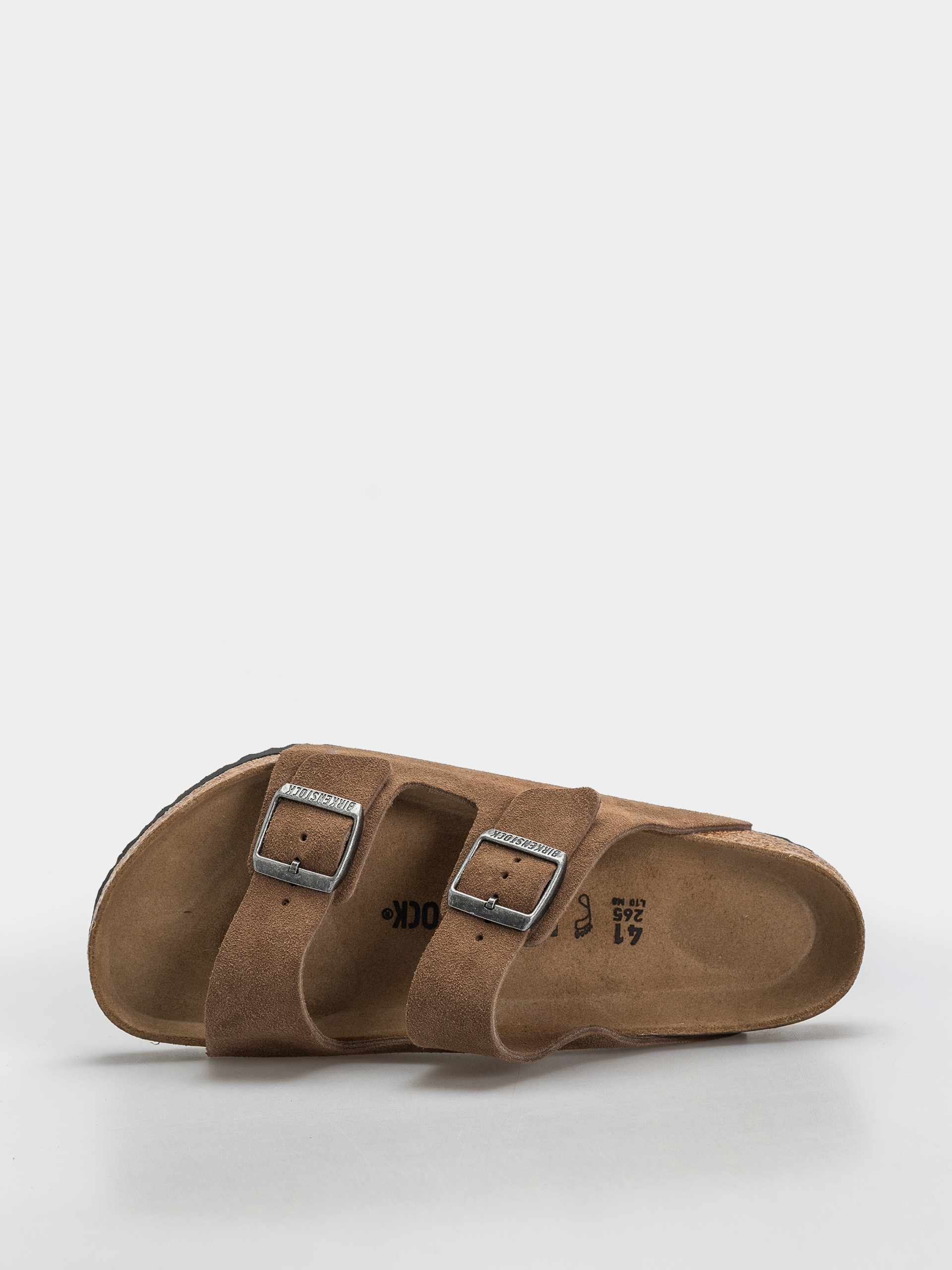 Šľapky Birkenstock Arizona Suede Leather Regular (dark tea)
