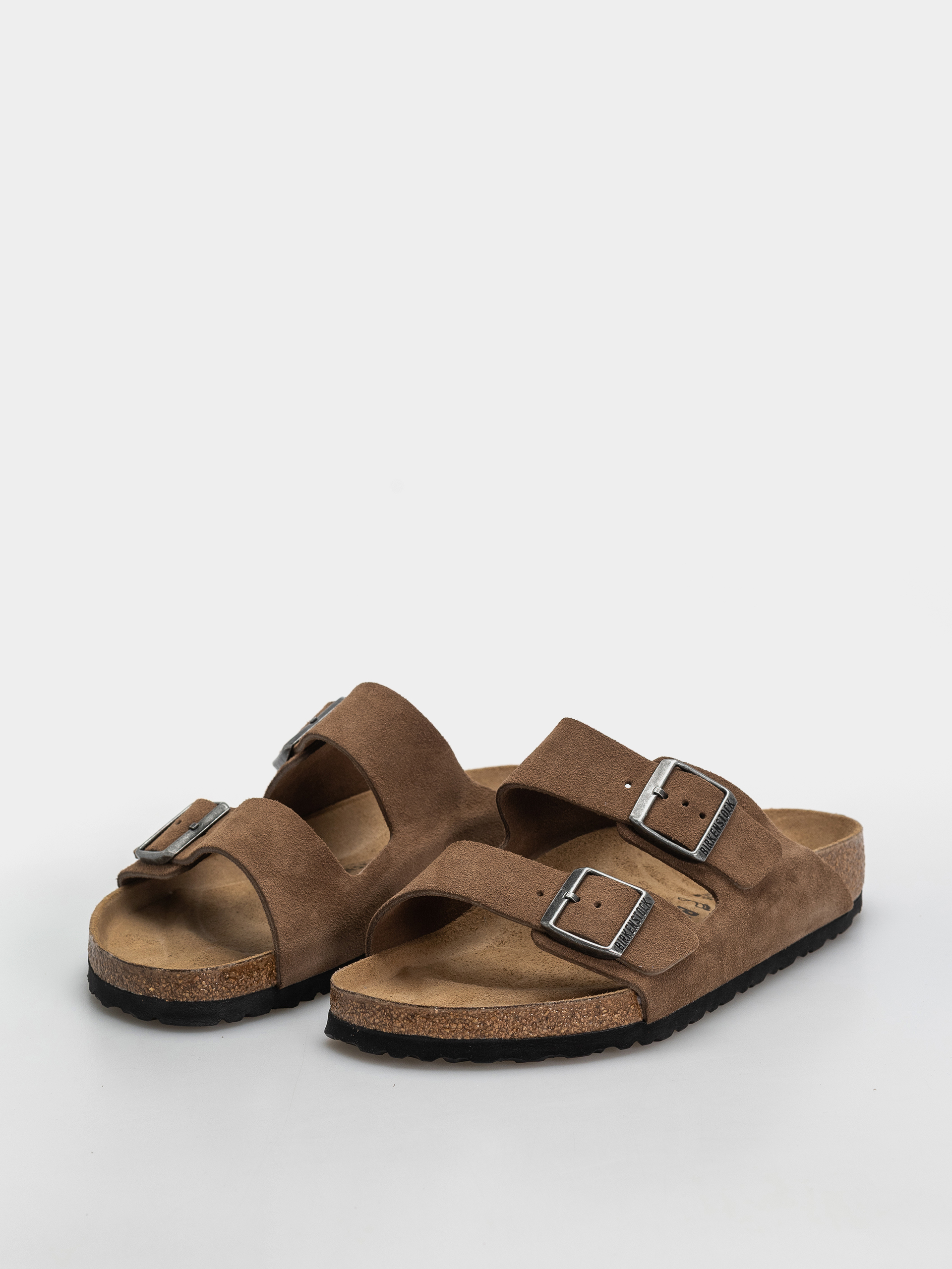 Šľapky Birkenstock Arizona Suede Leather Regular (dark tea)