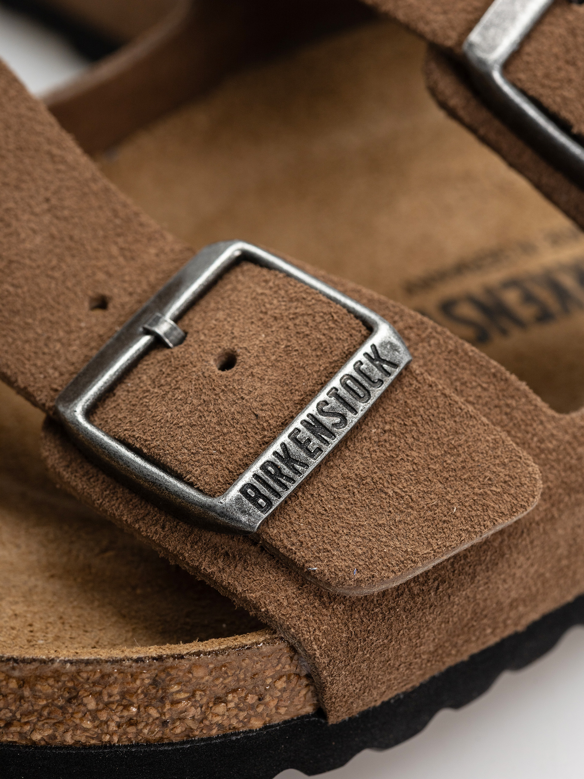 Šľapky Birkenstock Arizona Suede Leather Regular (dark tea)