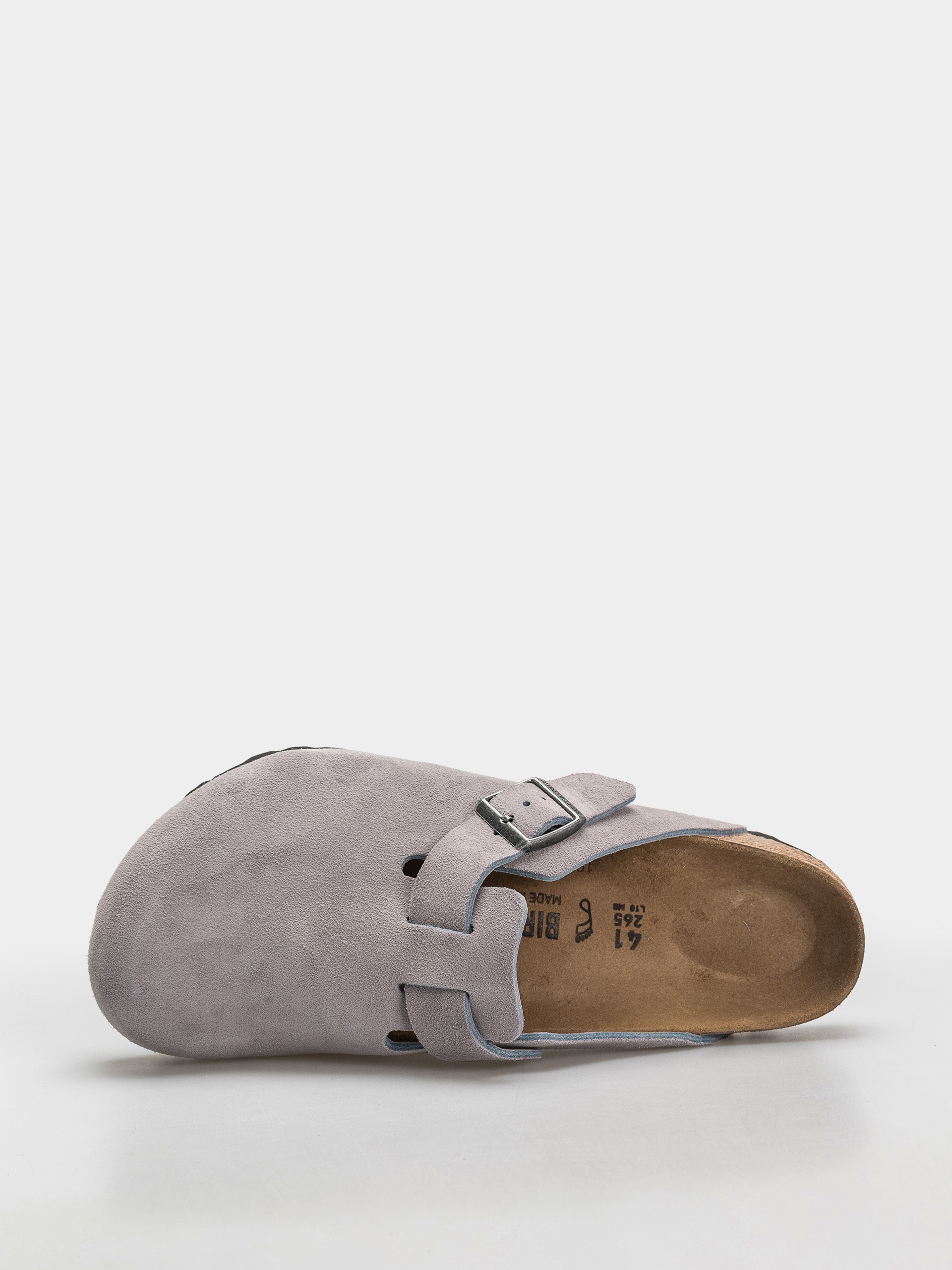 Šľapky Birkenstock Boston Suede Leather Regular (lavender sky)