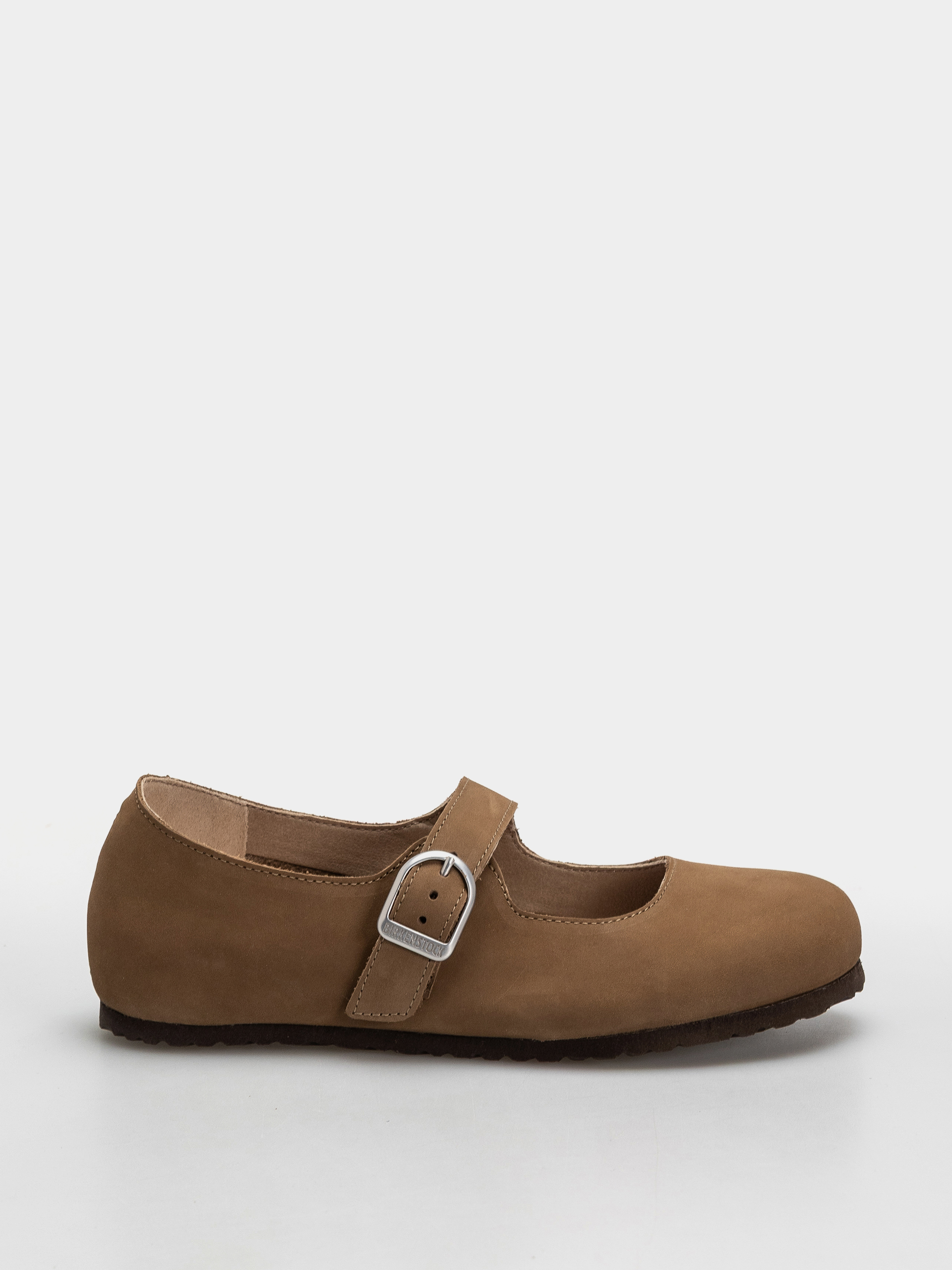 u0160u013eapky Birkenstock Santa Clarita Nubuck Leather Narrow Wmn (dark tea)