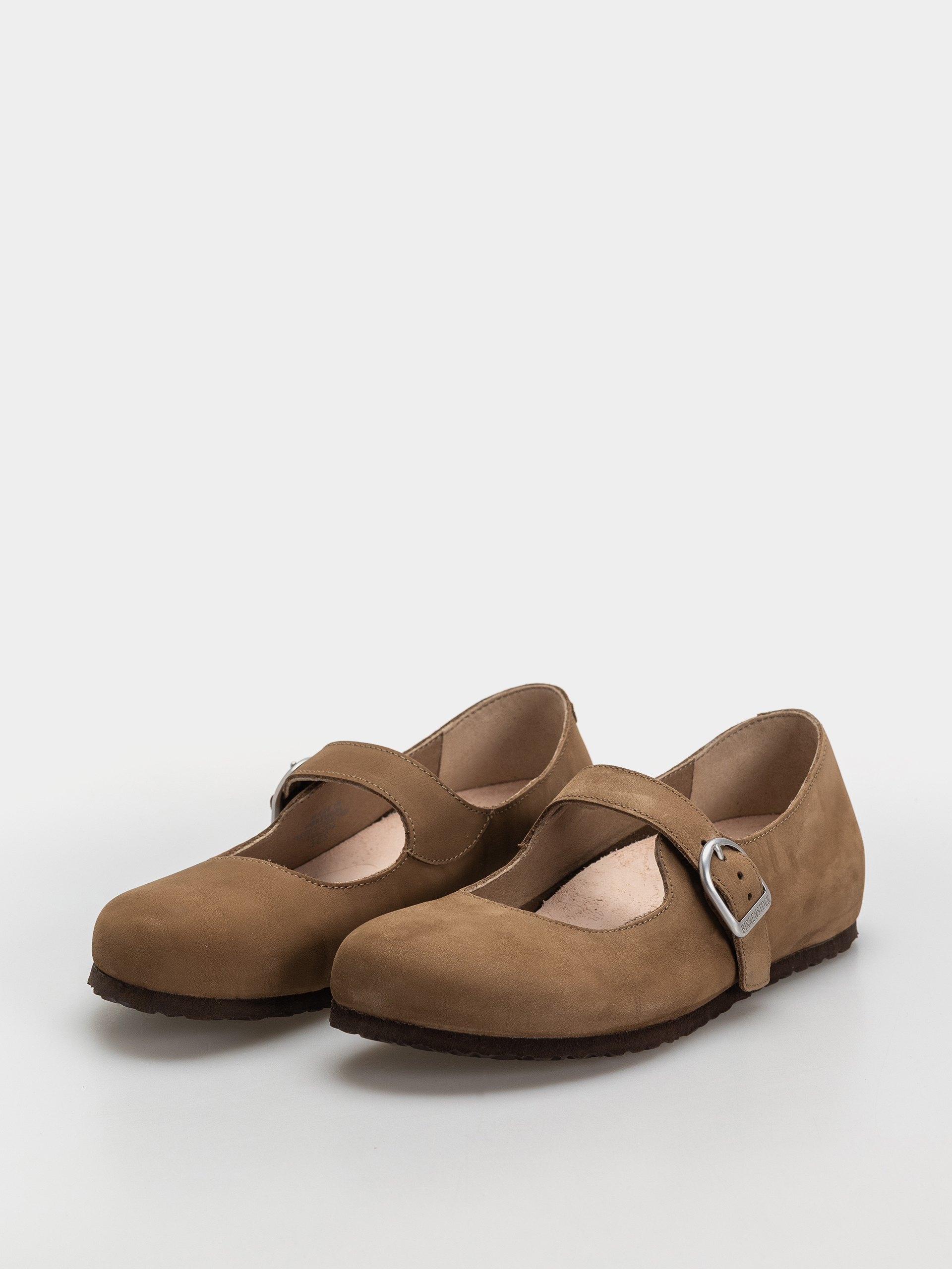 Šľapky Birkenstock Santa Clarita Nubuck Leather Narrow Wmn (dark tea)