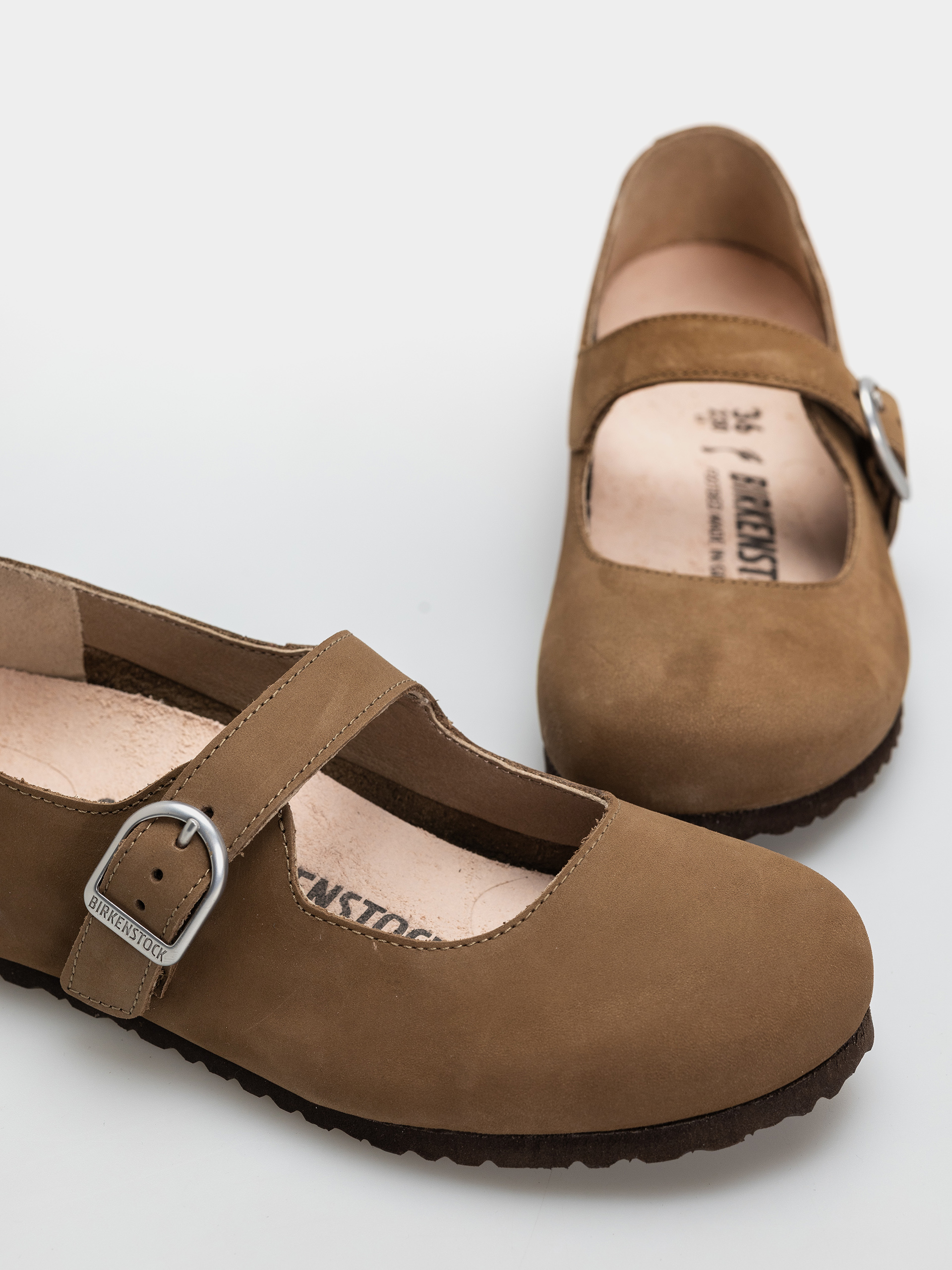 Šľapky Birkenstock Santa Clarita Nubuck Leather Narrow Wmn (dark tea)