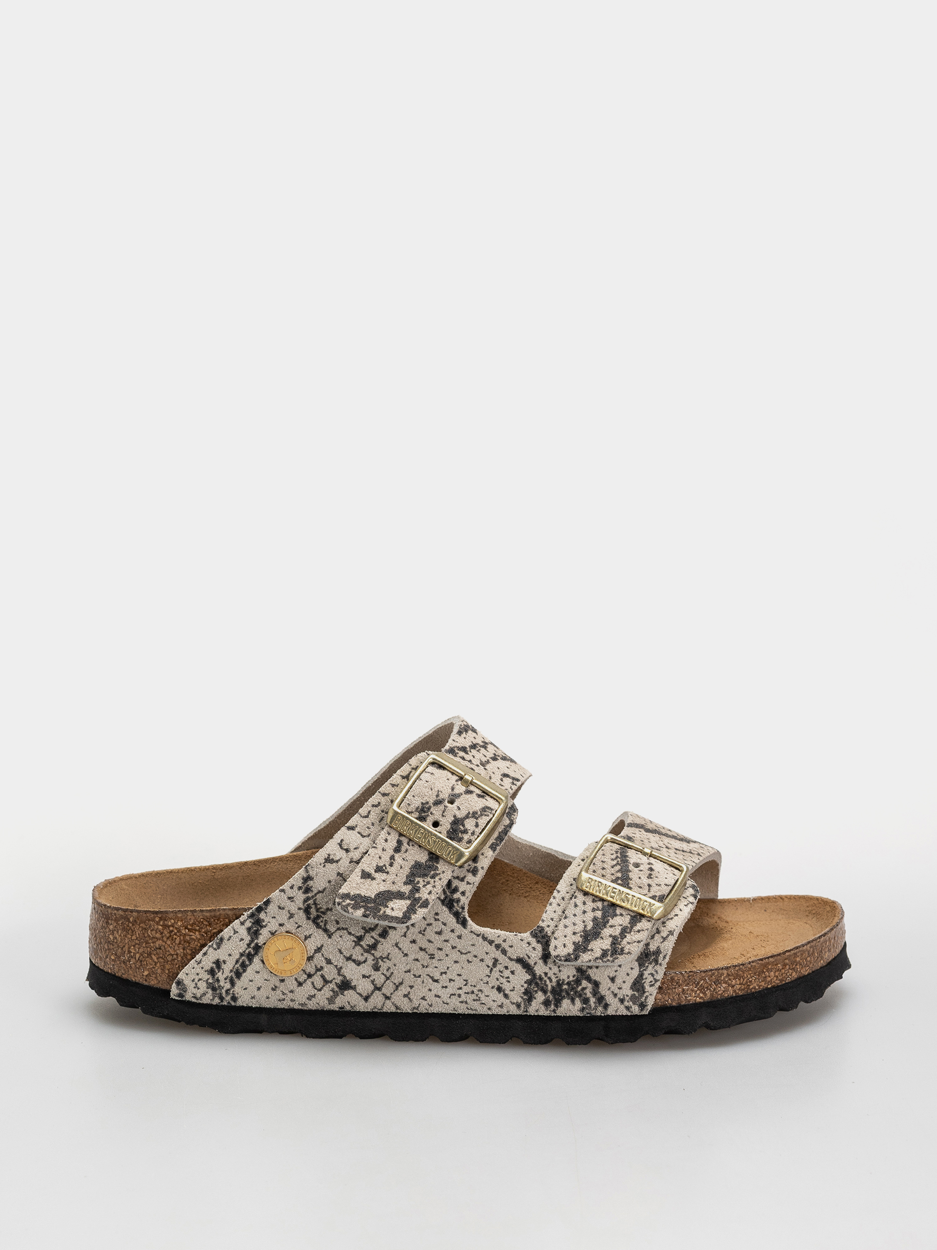 Šľapky Birkenstock Arizona Suede Leather Narrow Wmn (snake oyster)