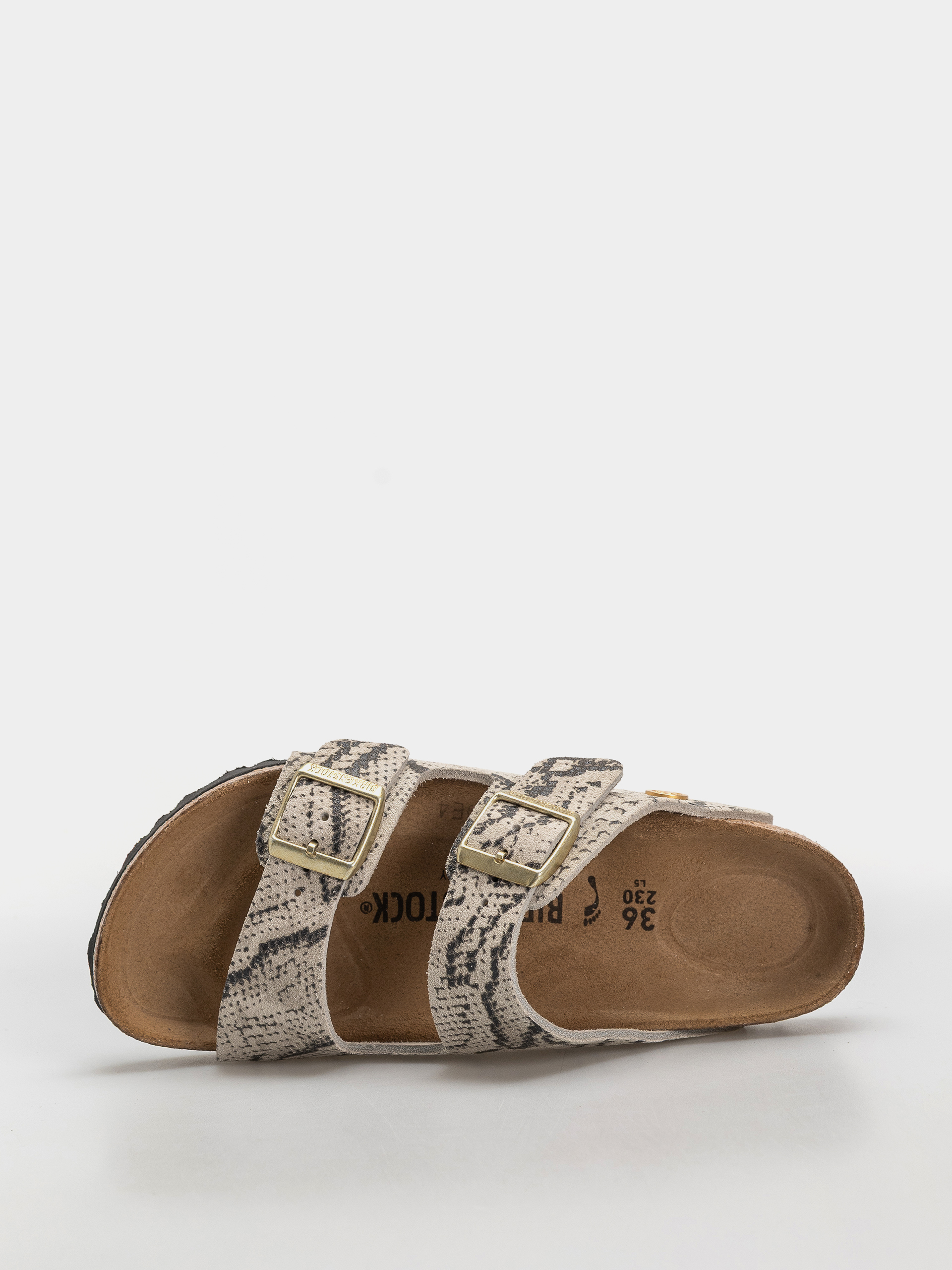 Šľapky Birkenstock Arizona Suede Leather Narrow Wmn (snake oyster)