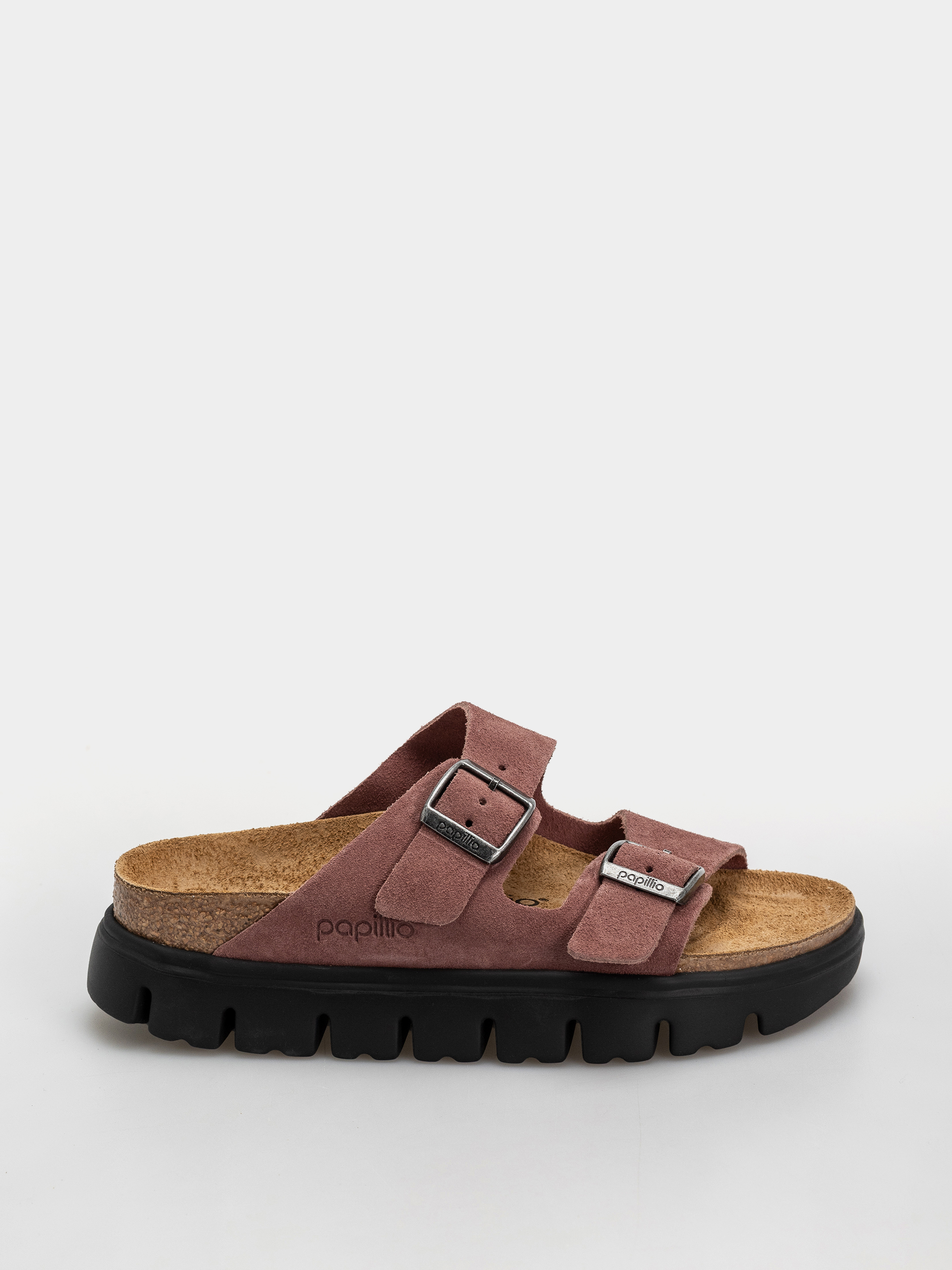 Šľapky Birkenstock Arizona Chunky Suede Leather Narrow Wmn (pepper)