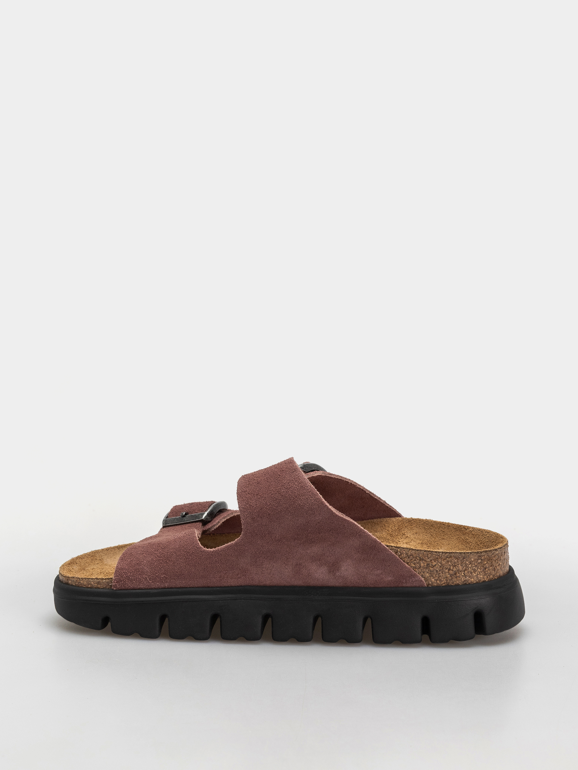Šľapky Birkenstock Arizona Chunky Suede Leather Narrow Wmn (pepper)