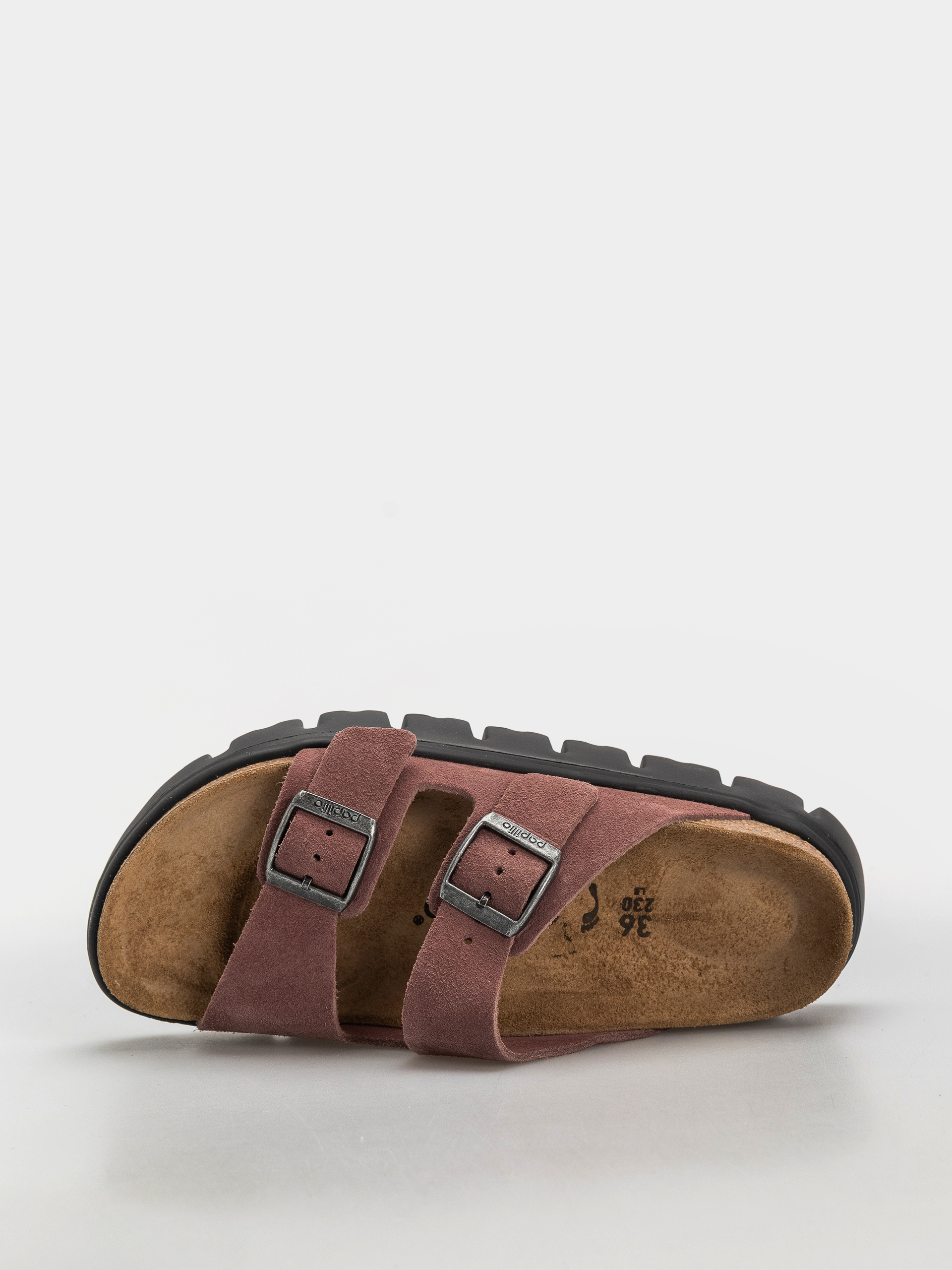 Šľapky Birkenstock Arizona Chunky Suede Leather Narrow Wmn (pepper)