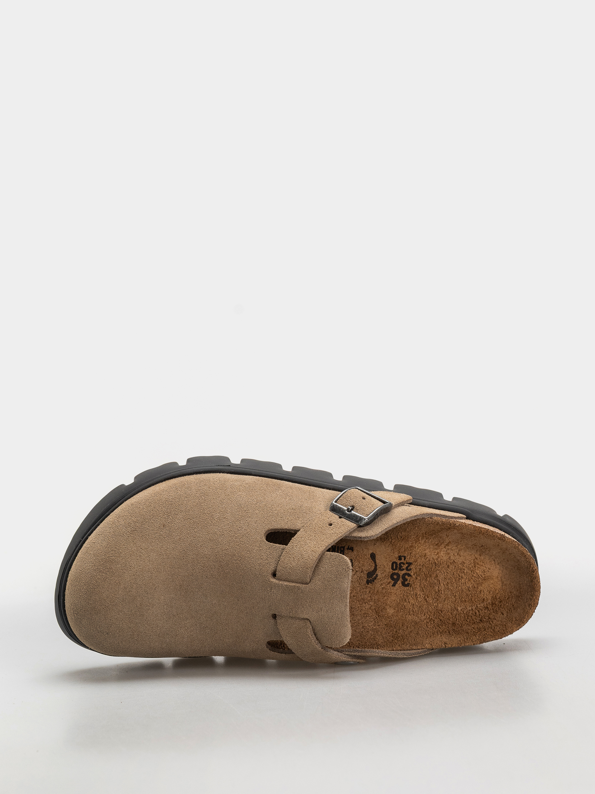 Šľapky Birkenstock Boston Chunky Suede Leather Narrow Wmn (gray taupe)