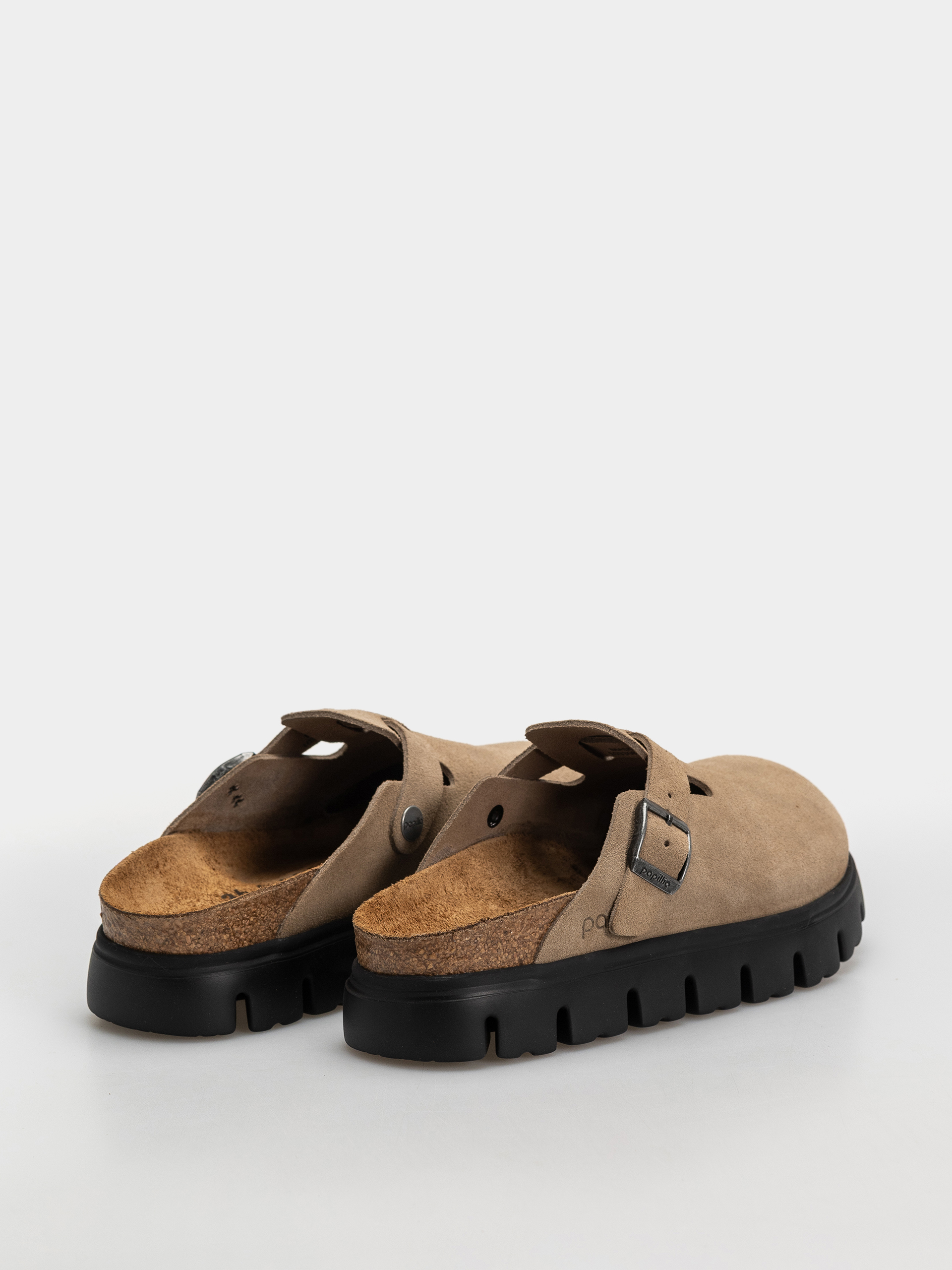 Šľapky Birkenstock Boston Chunky Suede Leather Narrow Wmn (gray taupe)