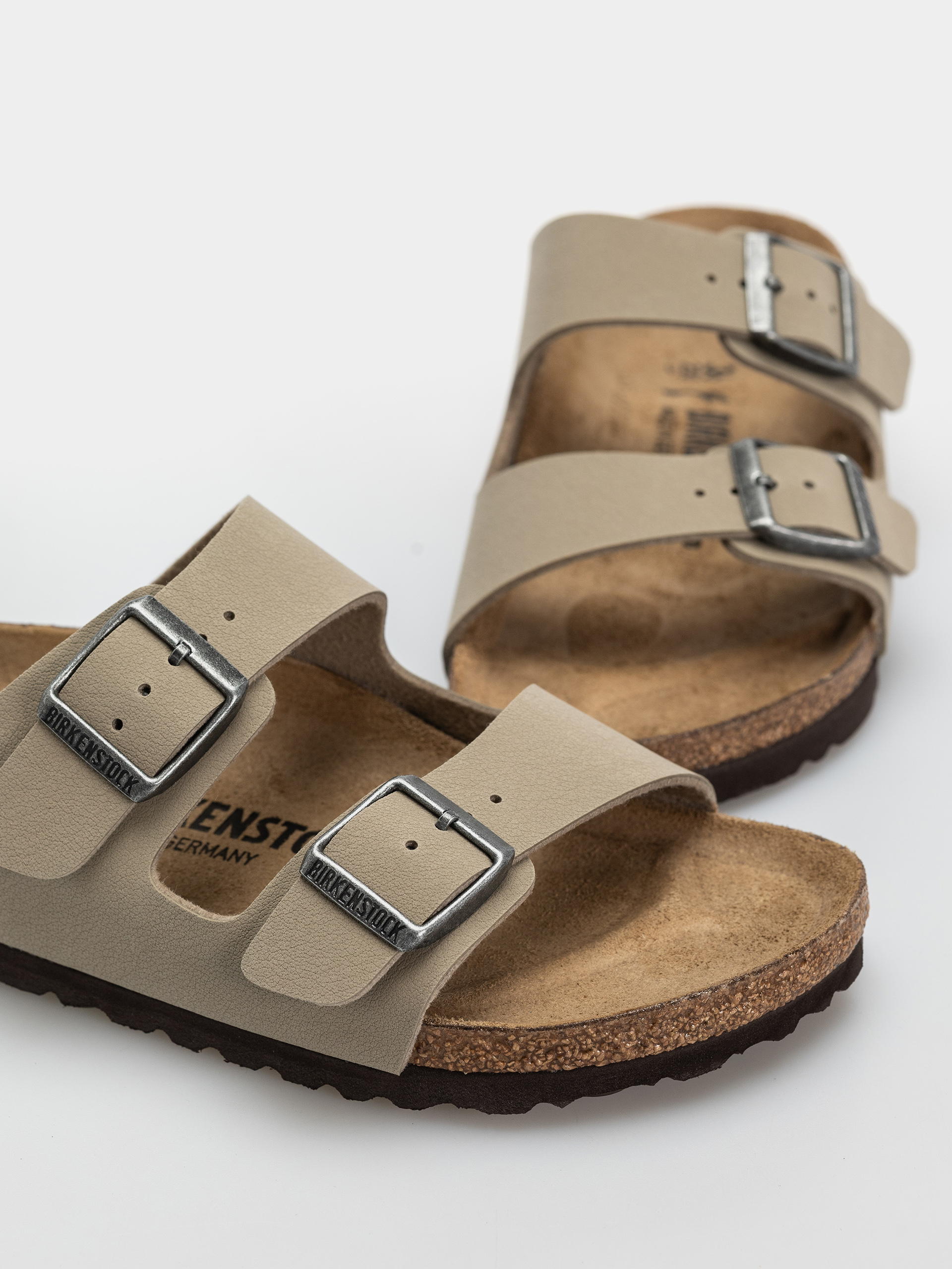 Šľapky Birkenstock Arizona Birko Flor Narrow (faded khaki/dark brown os)