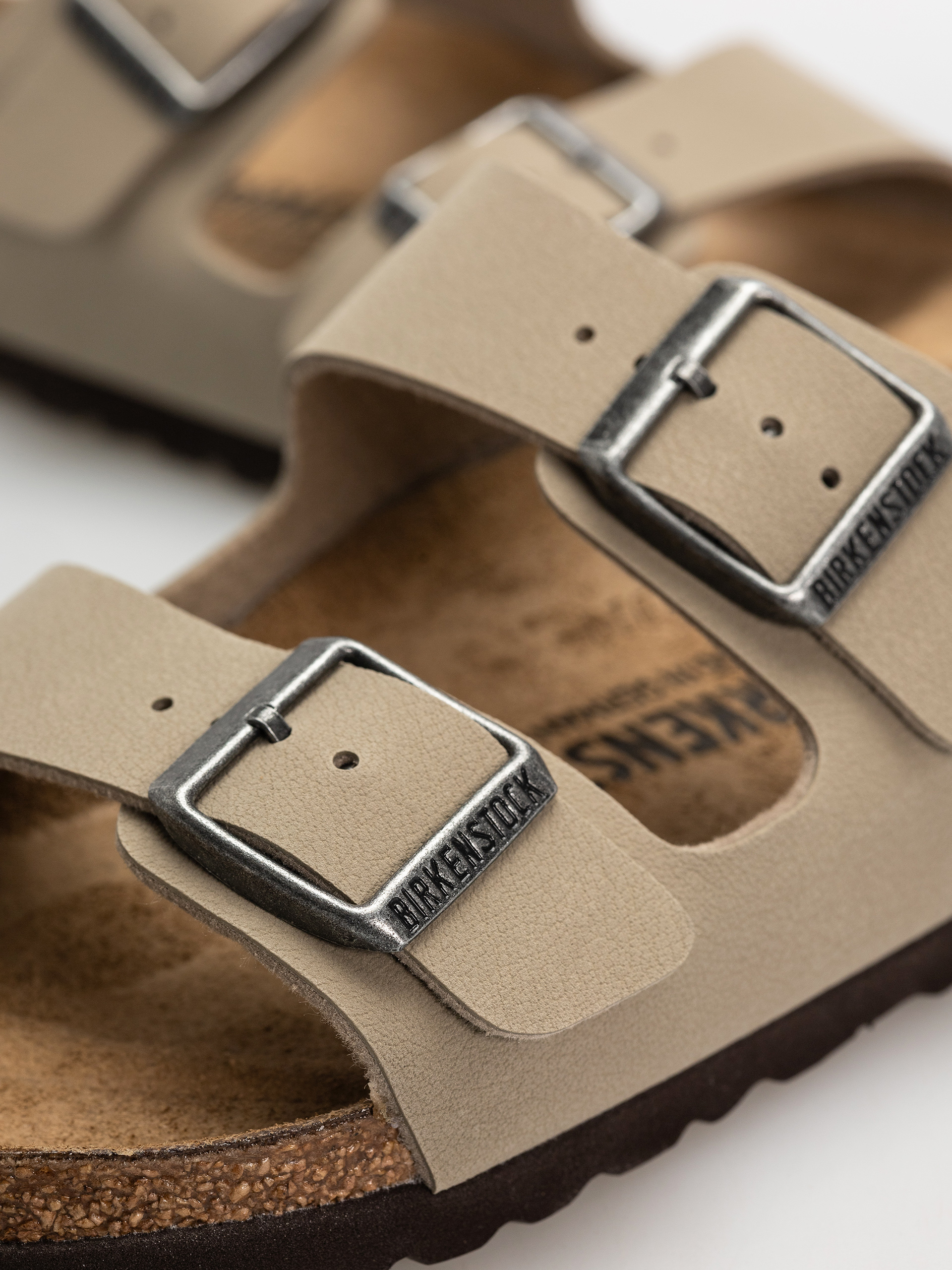 Šľapky Birkenstock Arizona Birko Flor Narrow (faded khaki/dark brown os)