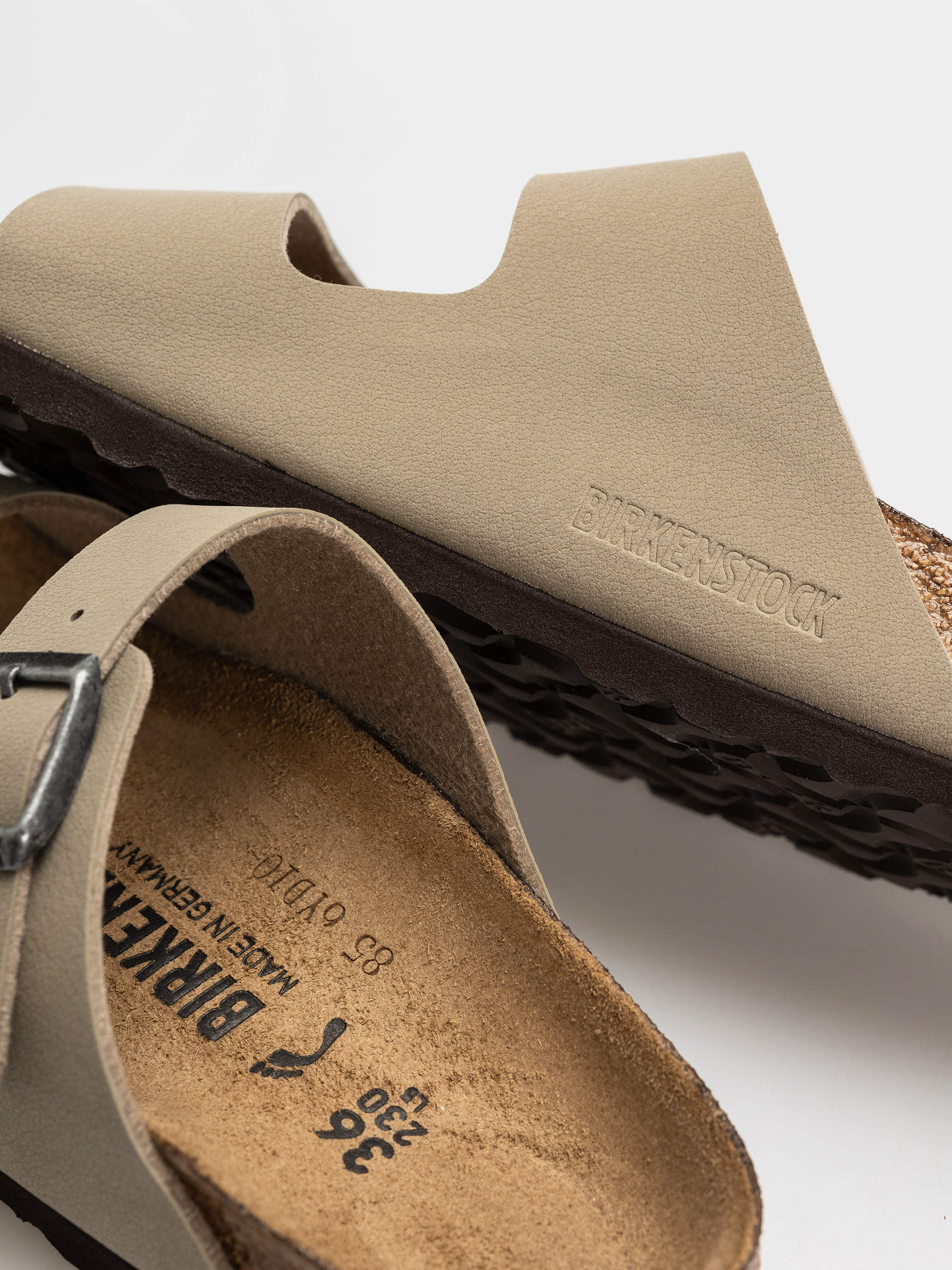 Šľapky Birkenstock Arizona Birko Flor Narrow (faded khaki/dark brown os)