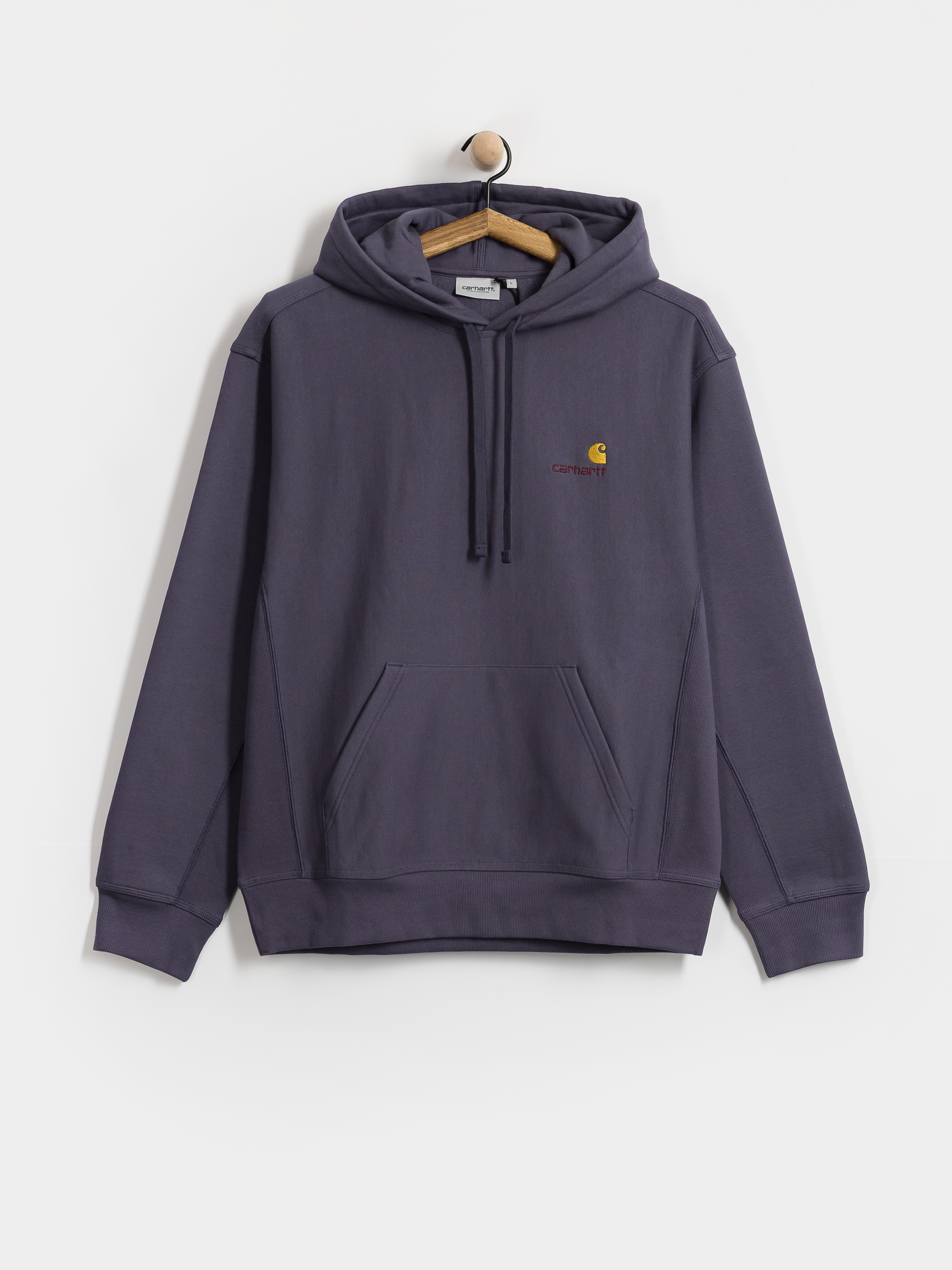 Mikina s kapucu0148ou Carhartt WIP American Script HD (shady purple)