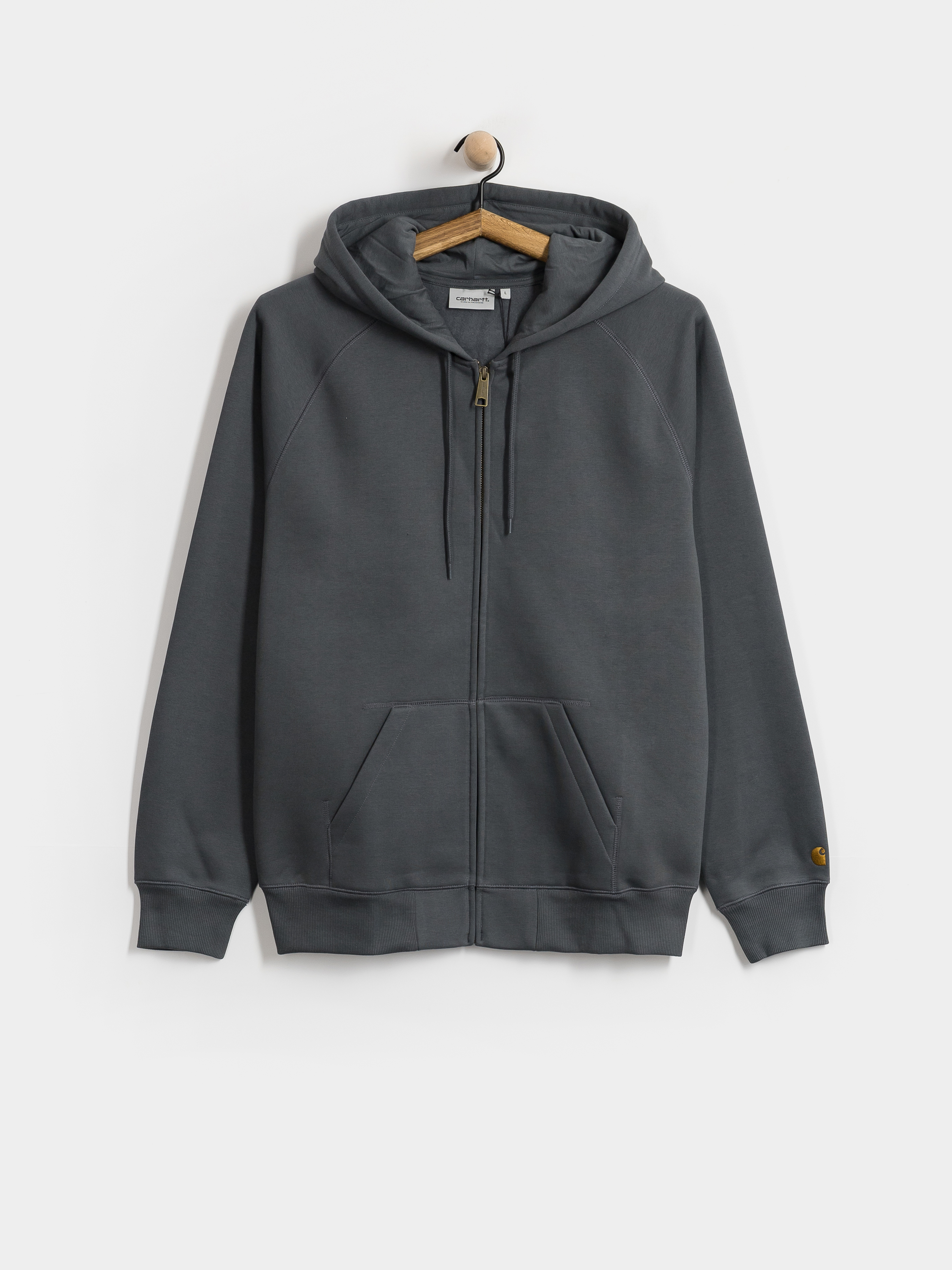 Mikina s kapucňou Carhartt WIP Chase ZHD (styx/gold)