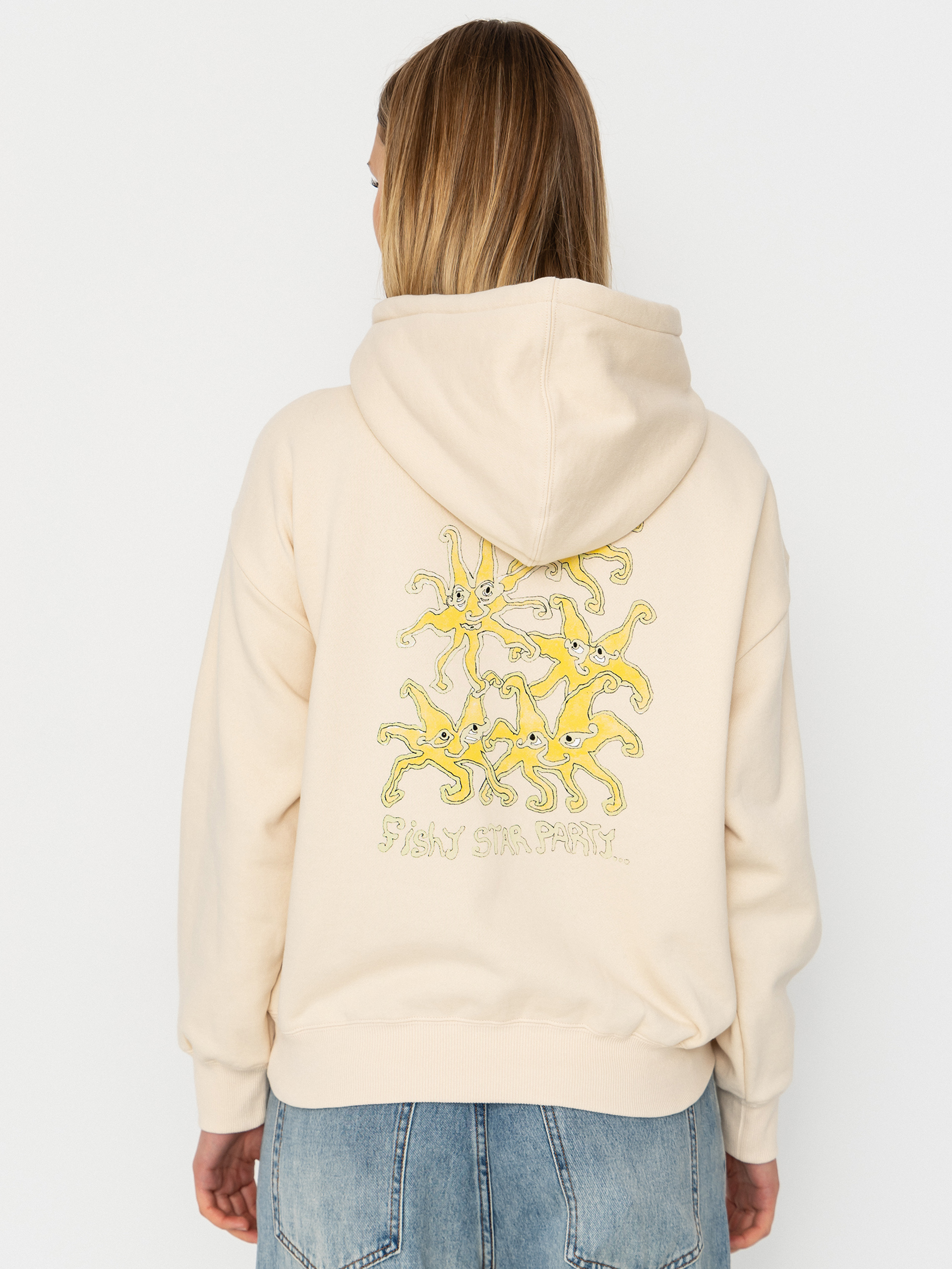 Mikina s kapucňou Volcom Moove On HD Wmn (vintage white)