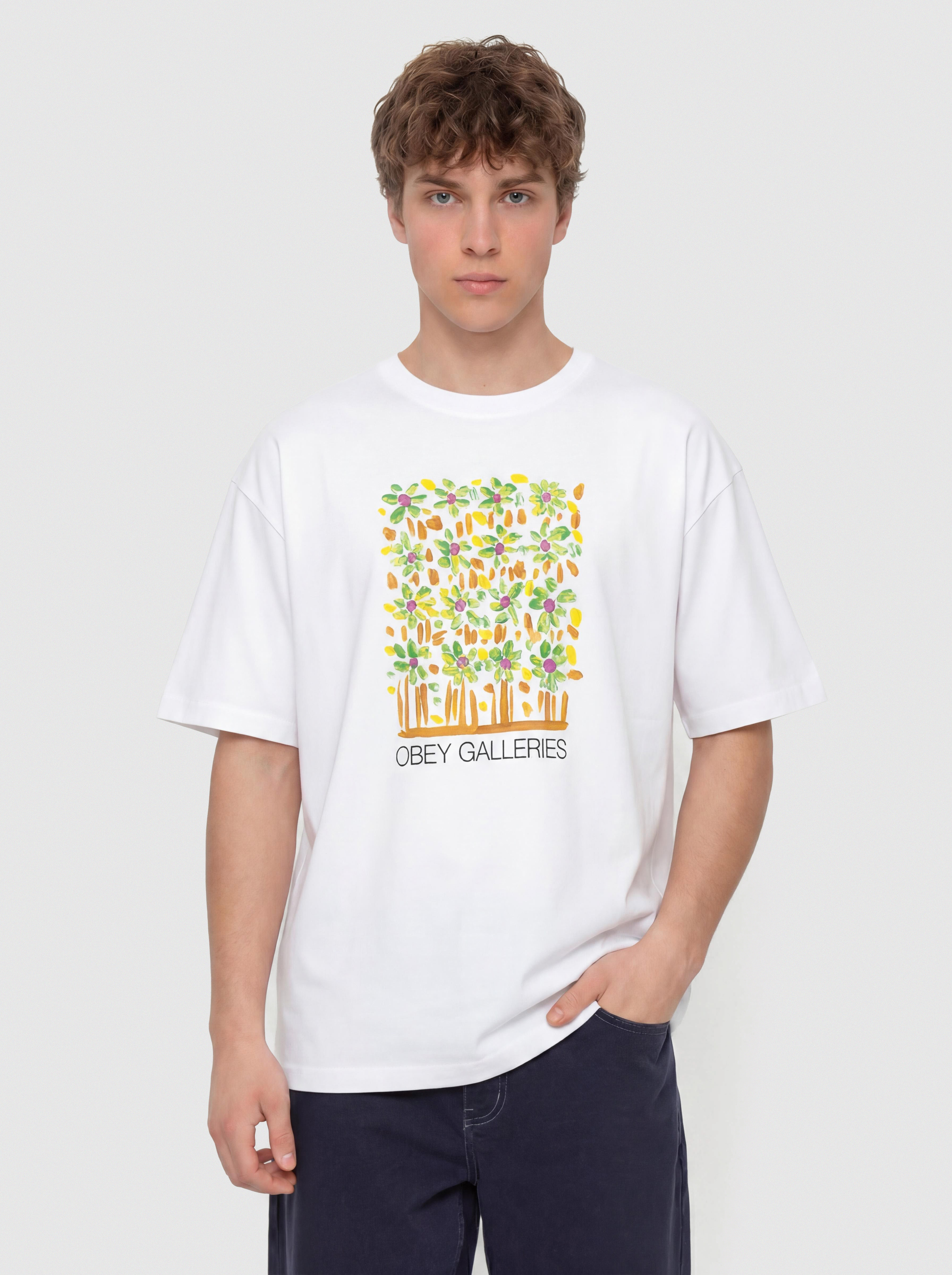 Tričko OBEY Galleries (white)