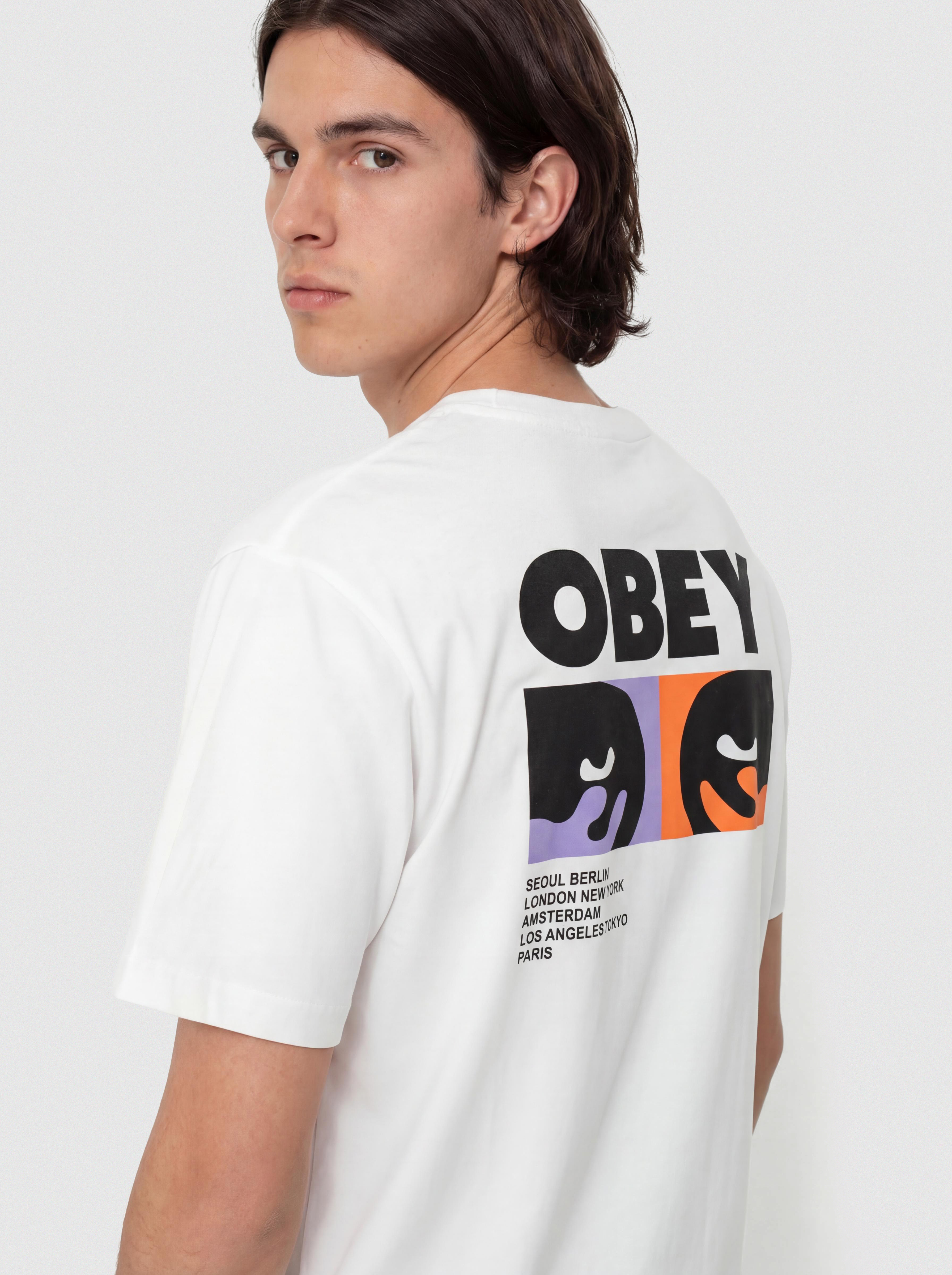 Tričko OBEY Always Watching (white)