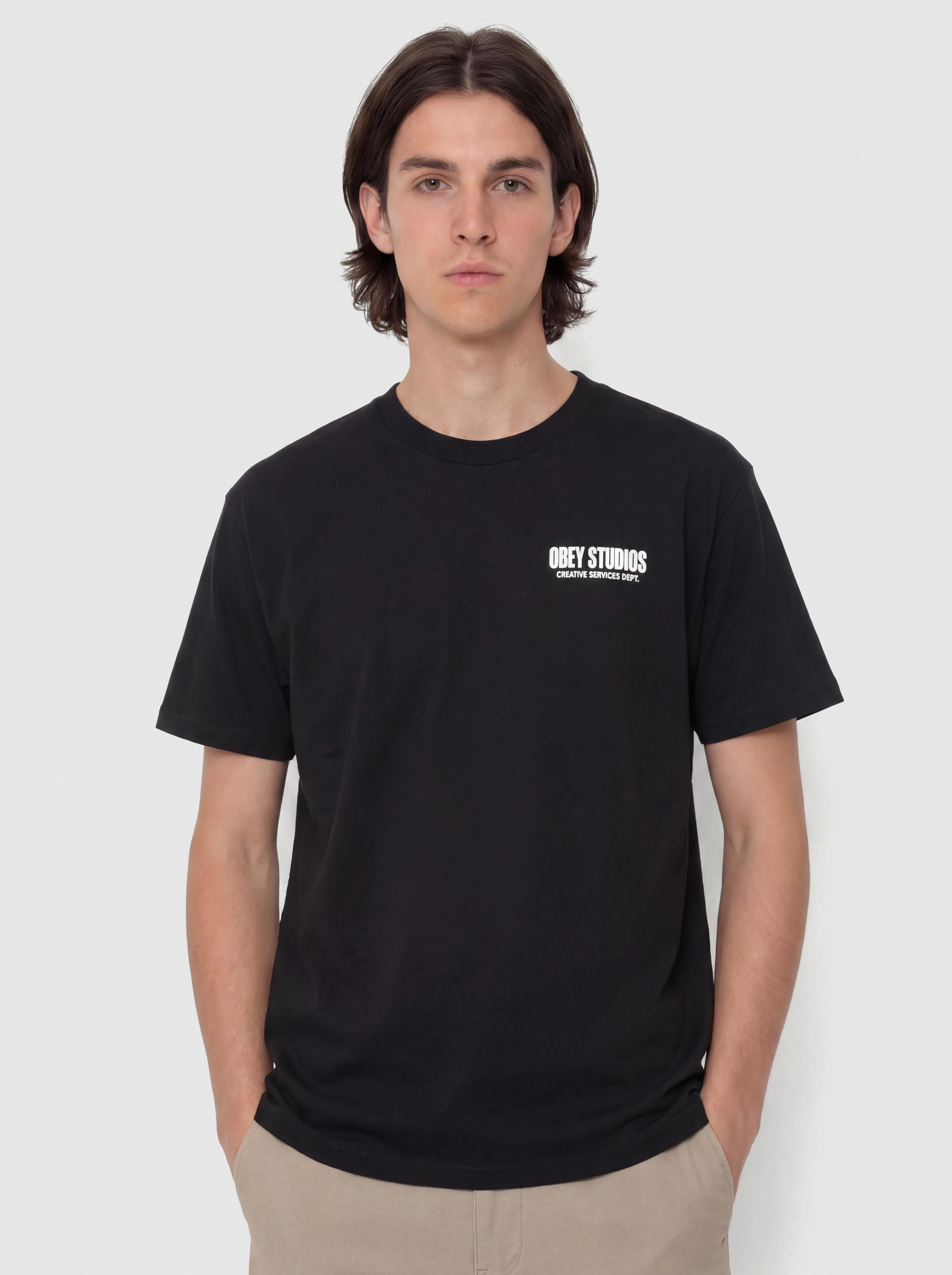 Tričko OBEY Creative Services Dept. (black)