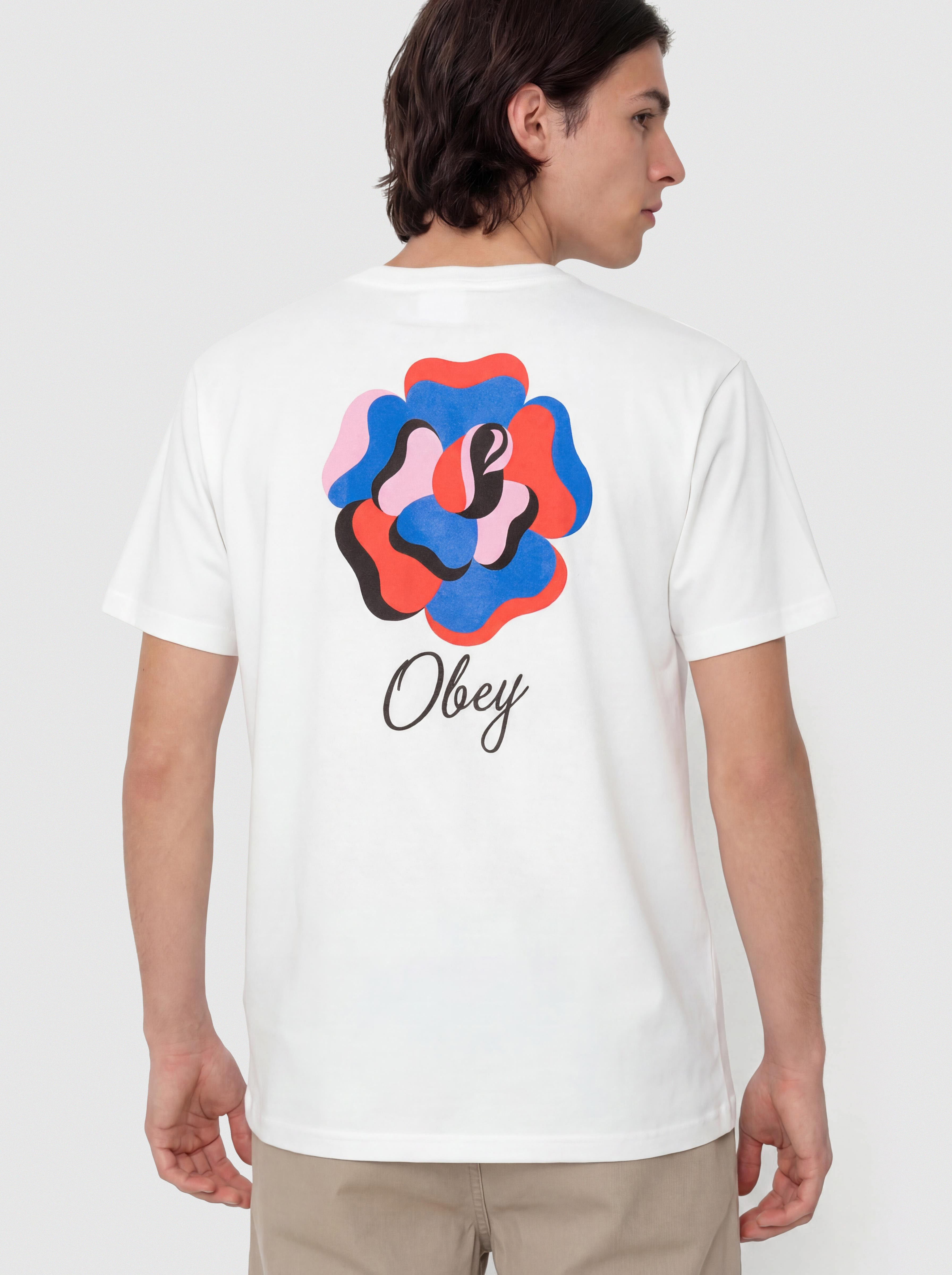 Tričko OBEY Paper Rose (white)