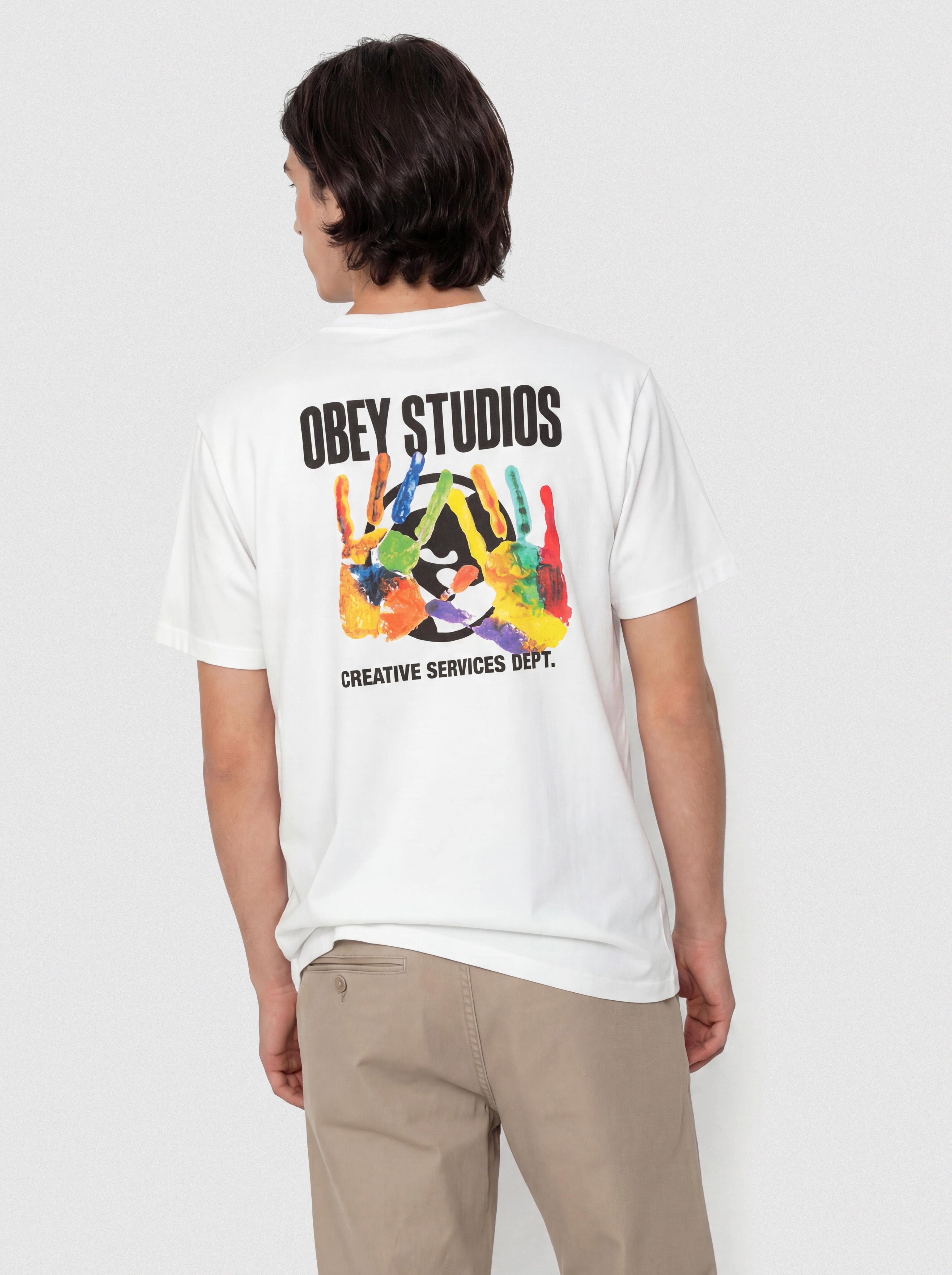 Tričko OBEY Creative Services Dept. (white)