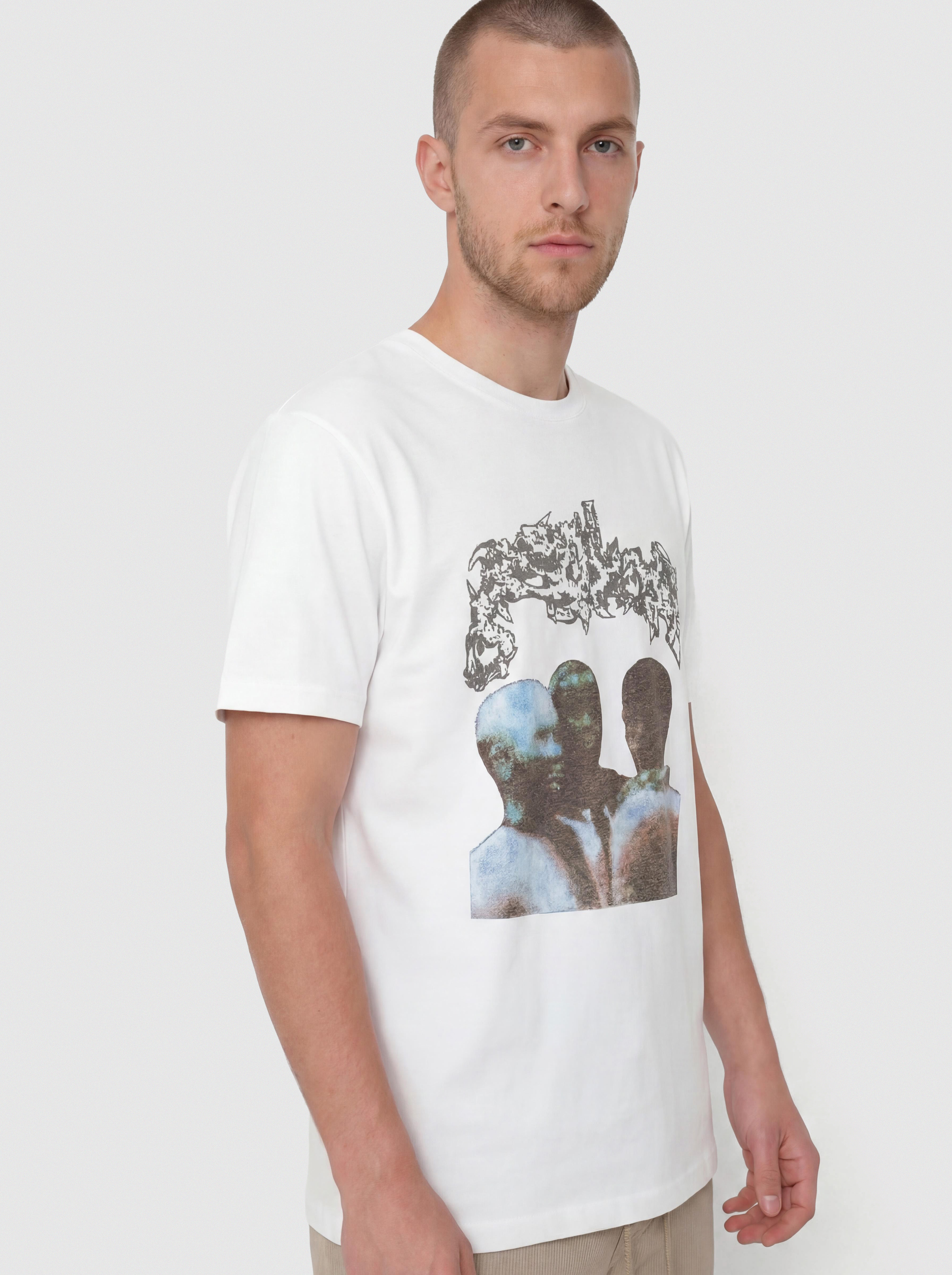 Tričko Polar Skate Band Overhead (white)