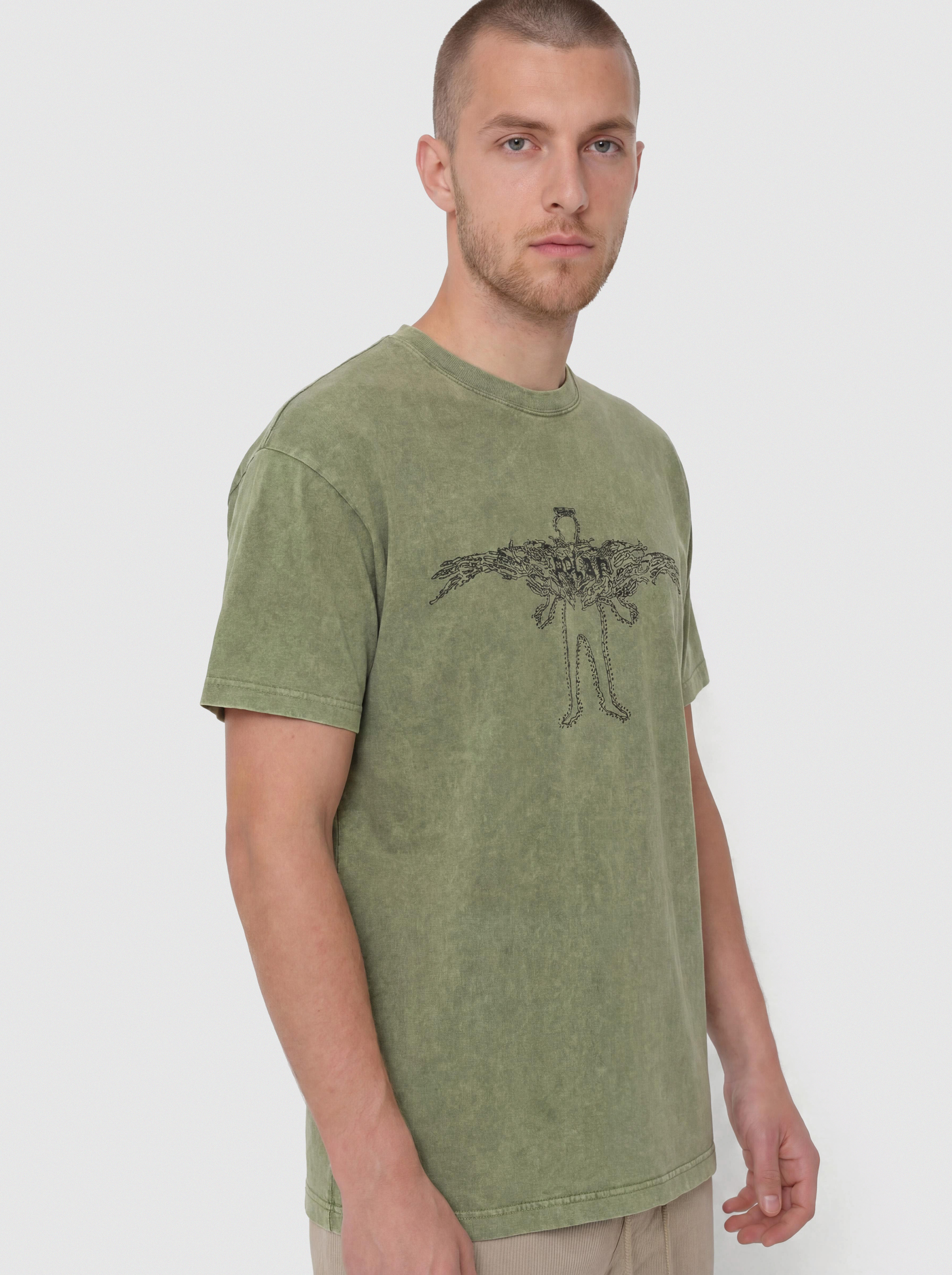 Tričko Polar Skate Acid Soul (army green)